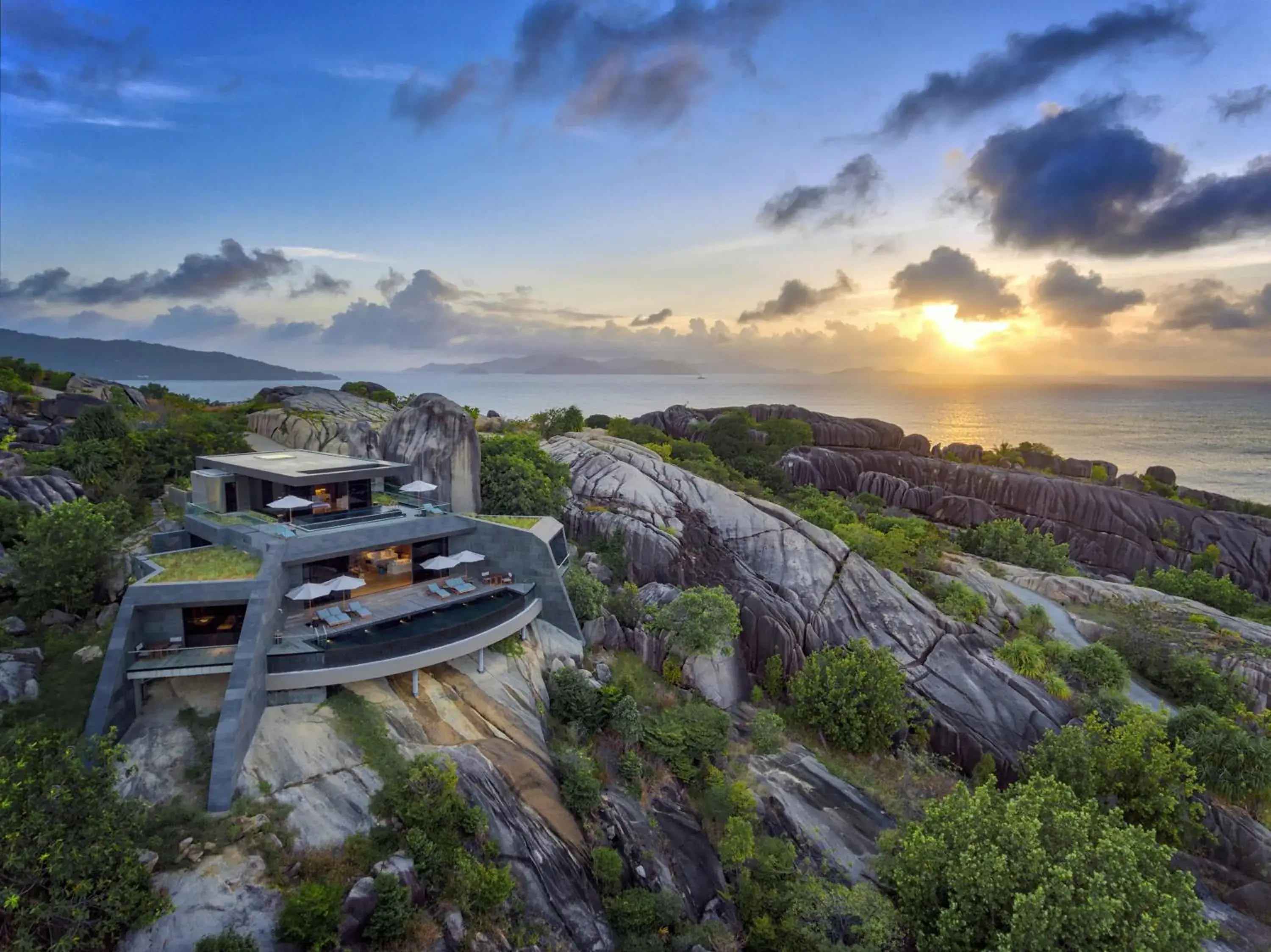 Sea view in Six Senses Zil Pasyon, Seychelles Sea view in Six Senses Zil Pasyon, Seychelles