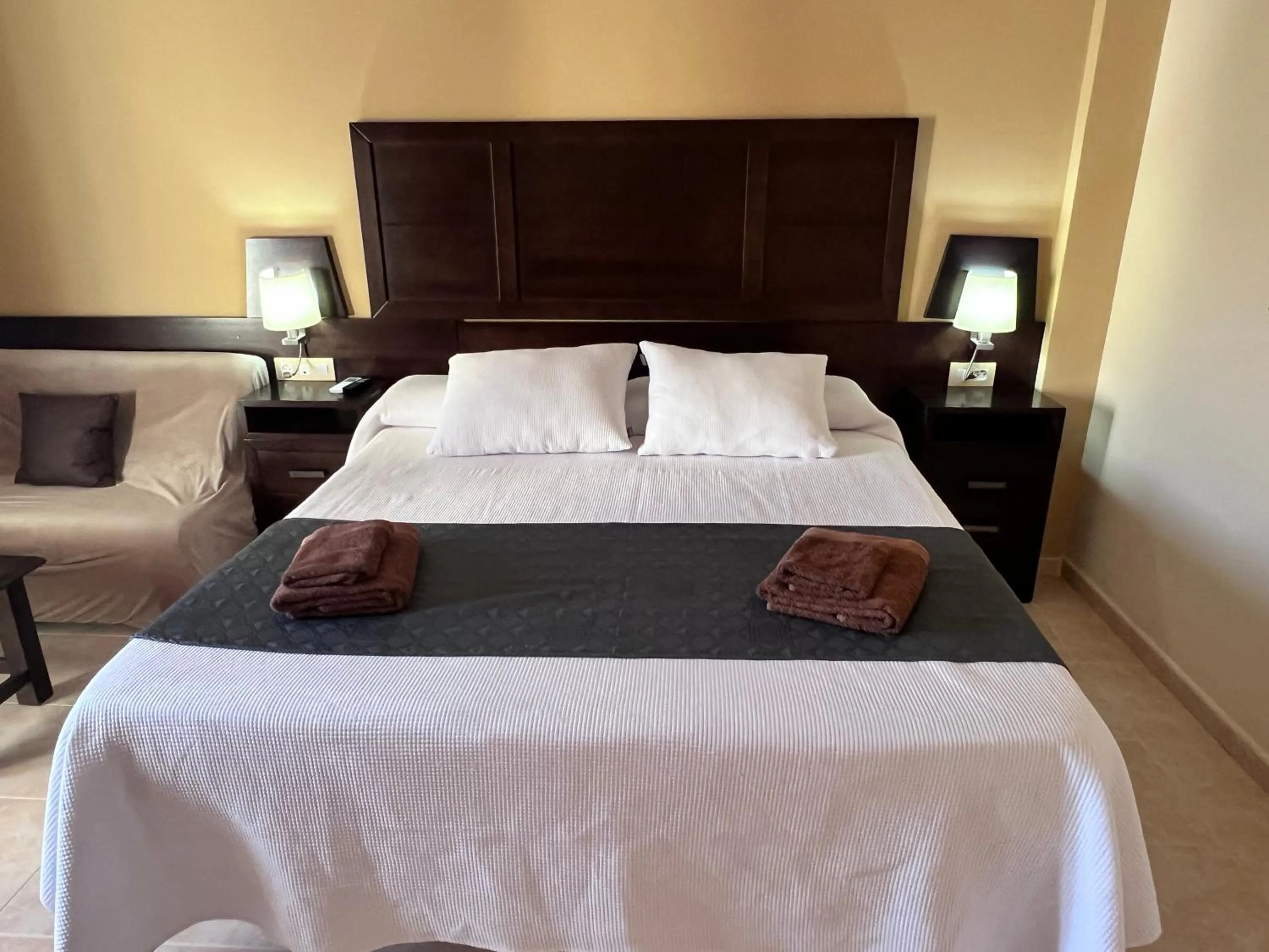 Bed in Hotel Don Juan