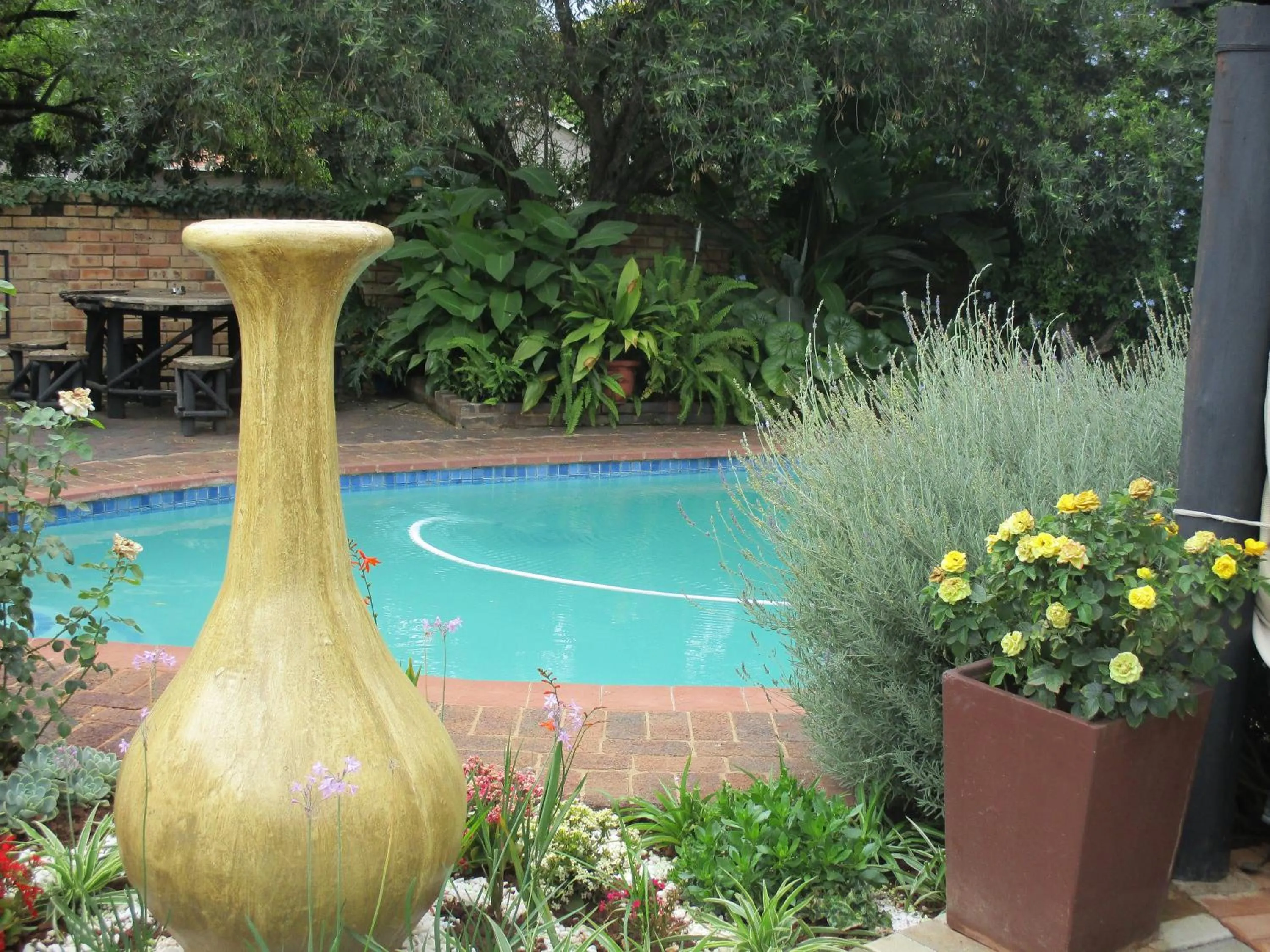 Pool view in Ukarimu Guest House