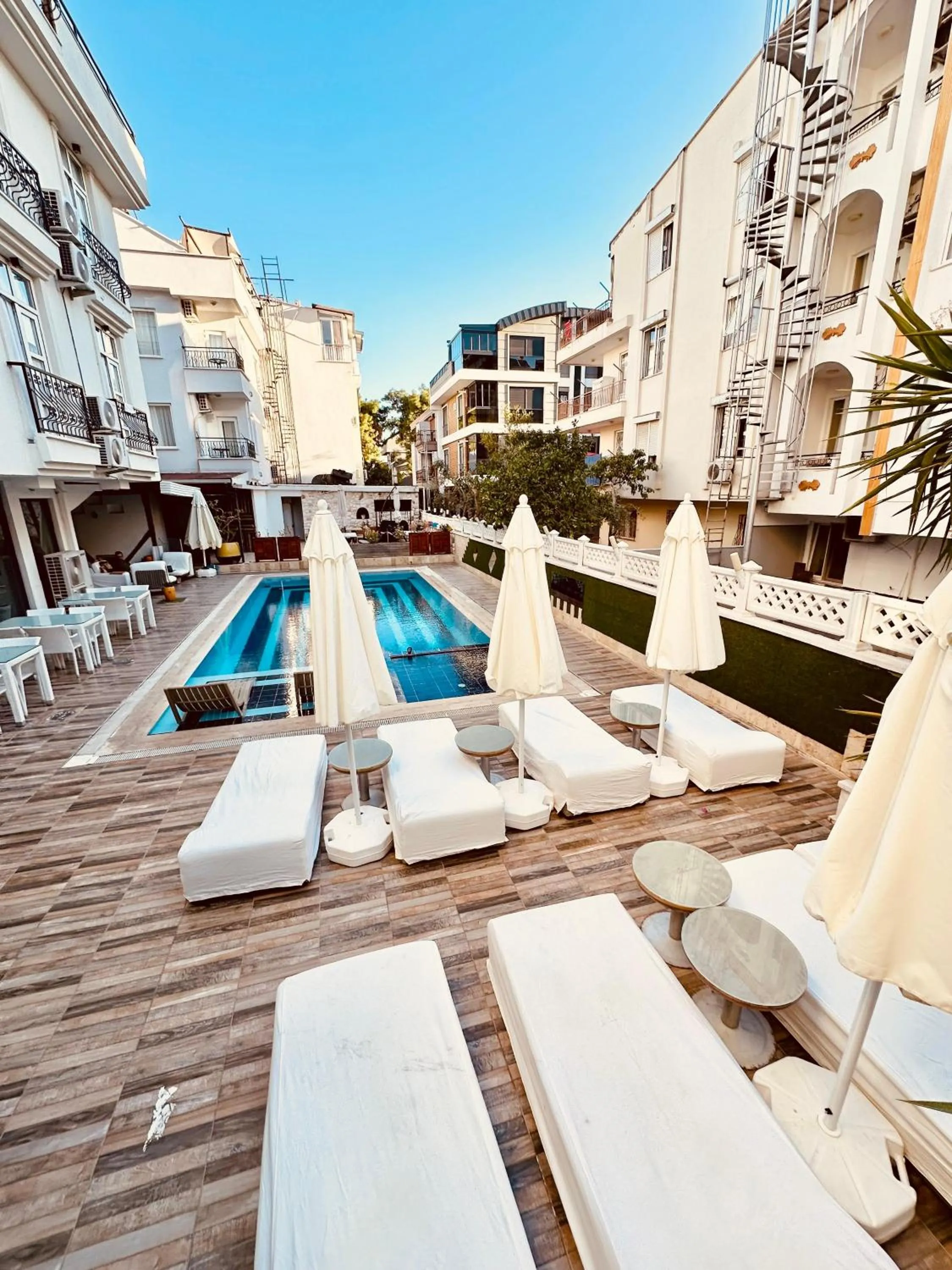 Pool view in NFK The House Hotel