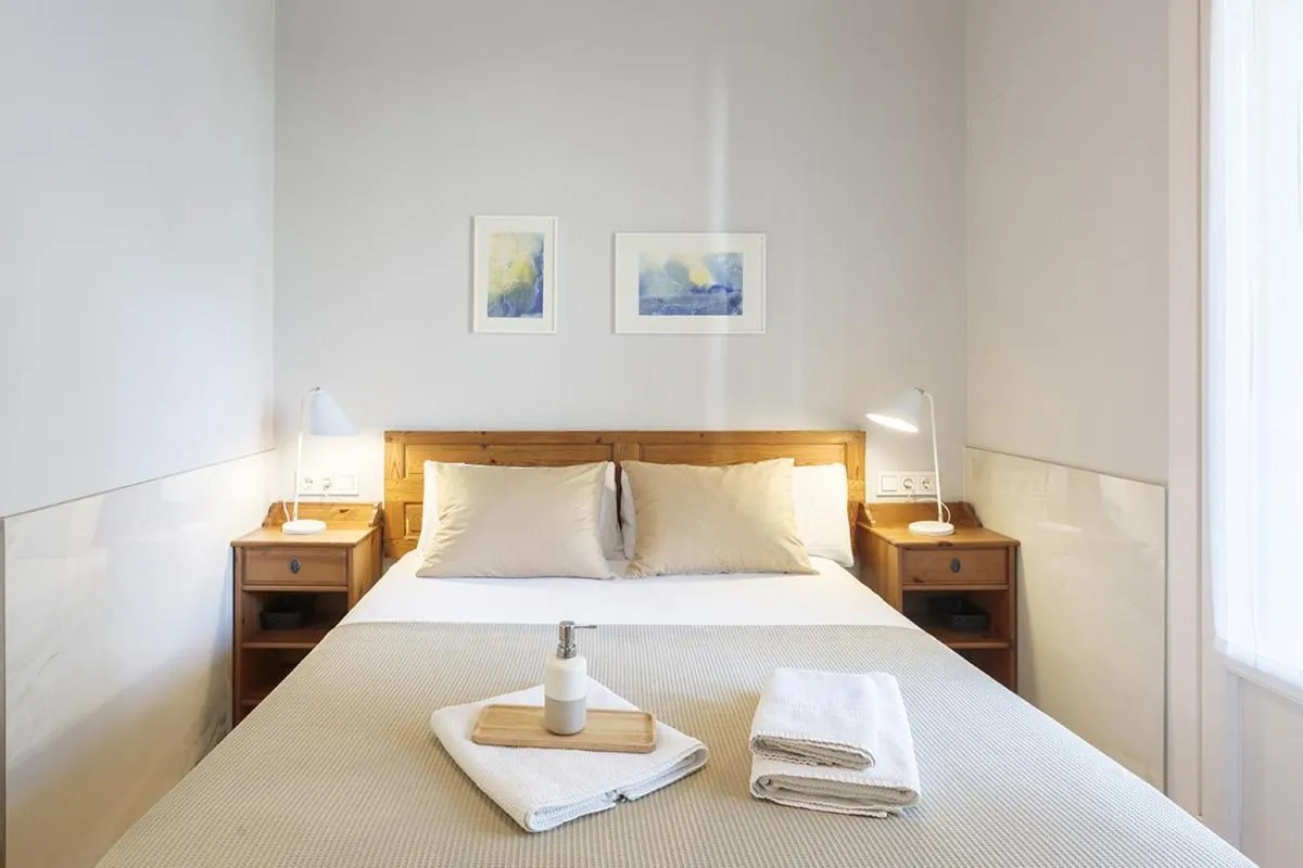 Bedroom, Bed in Pensión Zarauz Playa