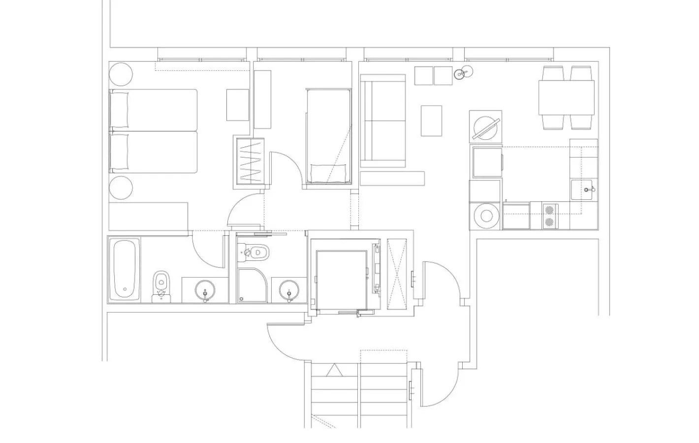 Floor plan in Inside Barcelona Apartments Sants
