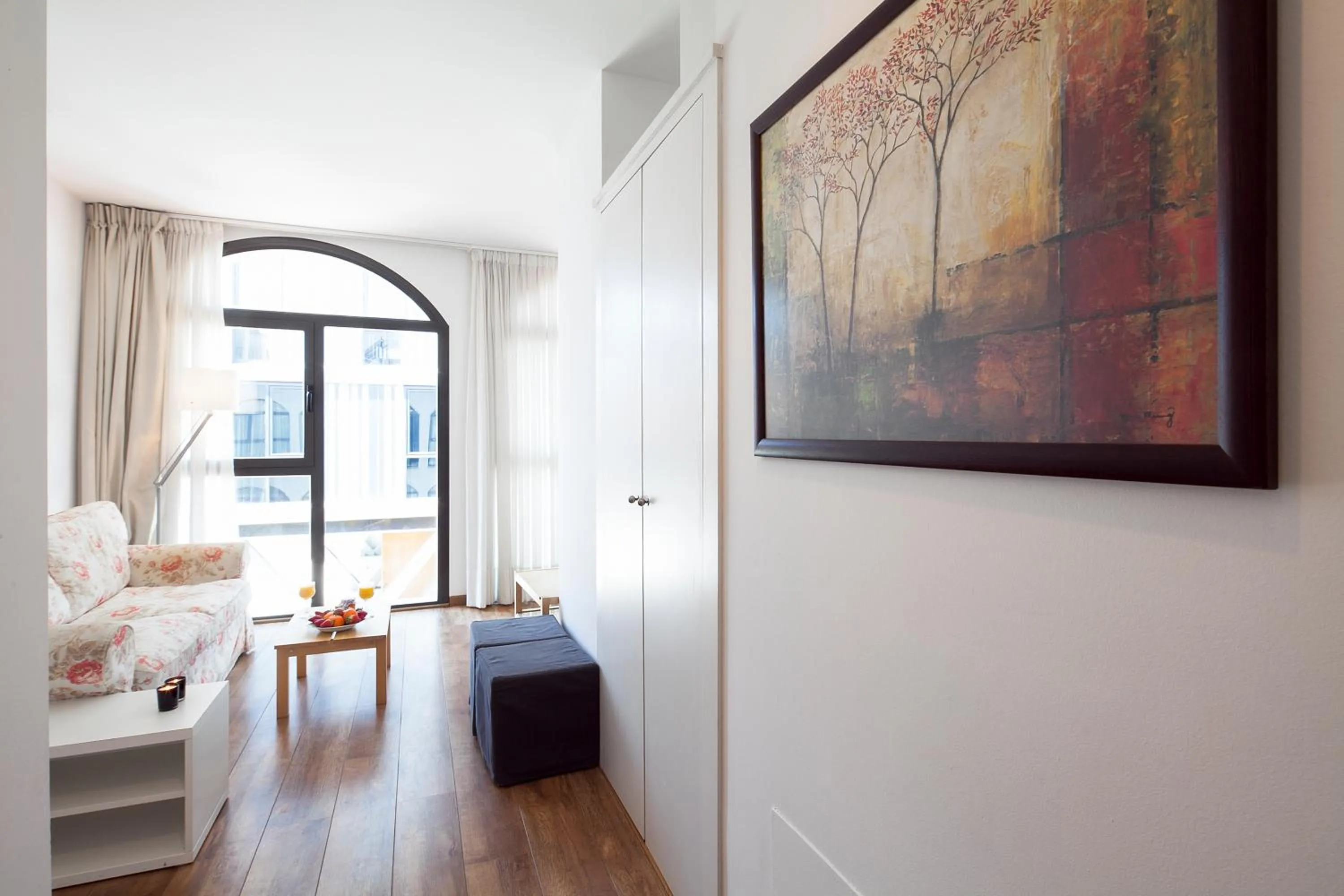 Living room, Bed in Inside Barcelona Apartments Sants