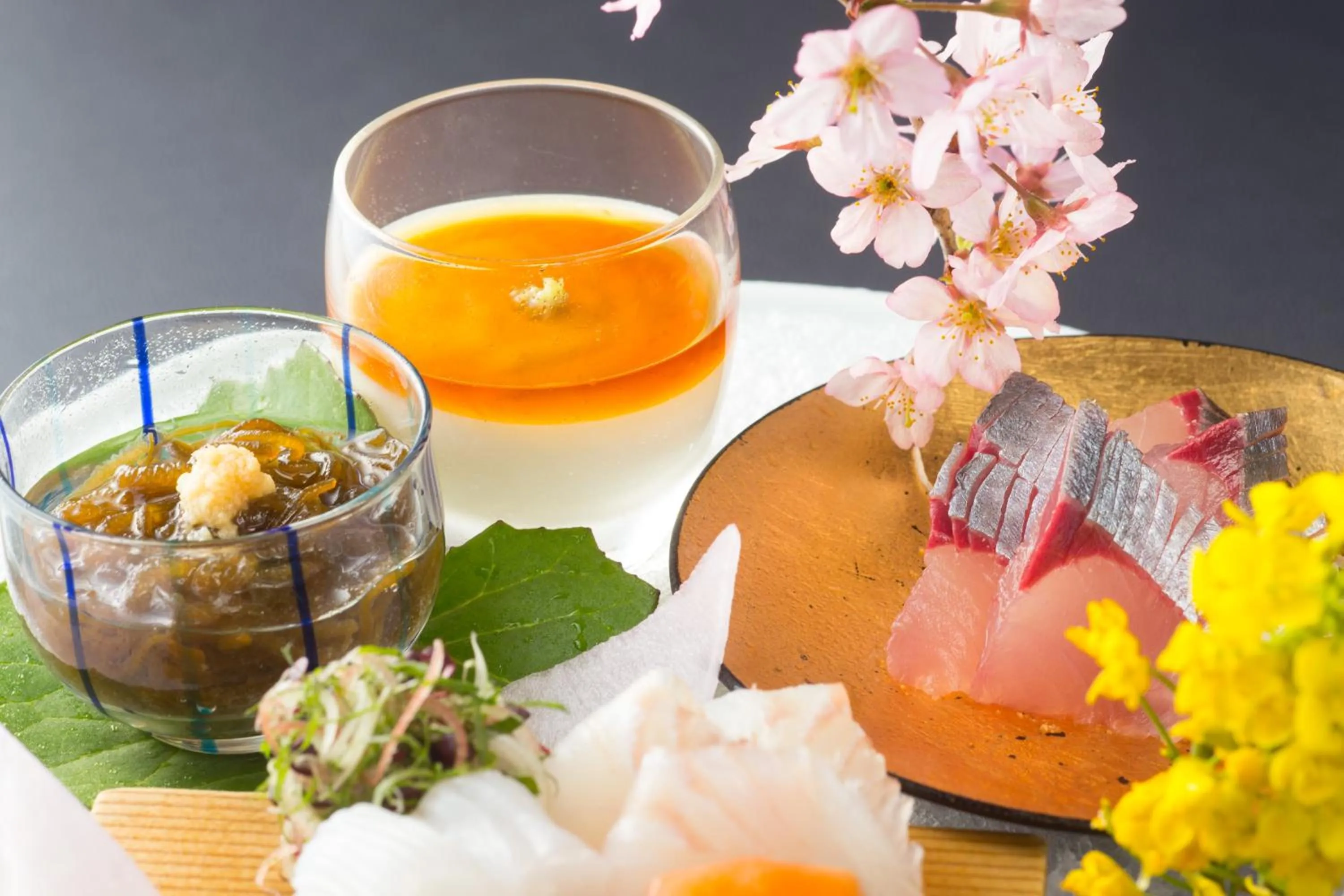 Food close-up in Yufuin Souan Kosumosu