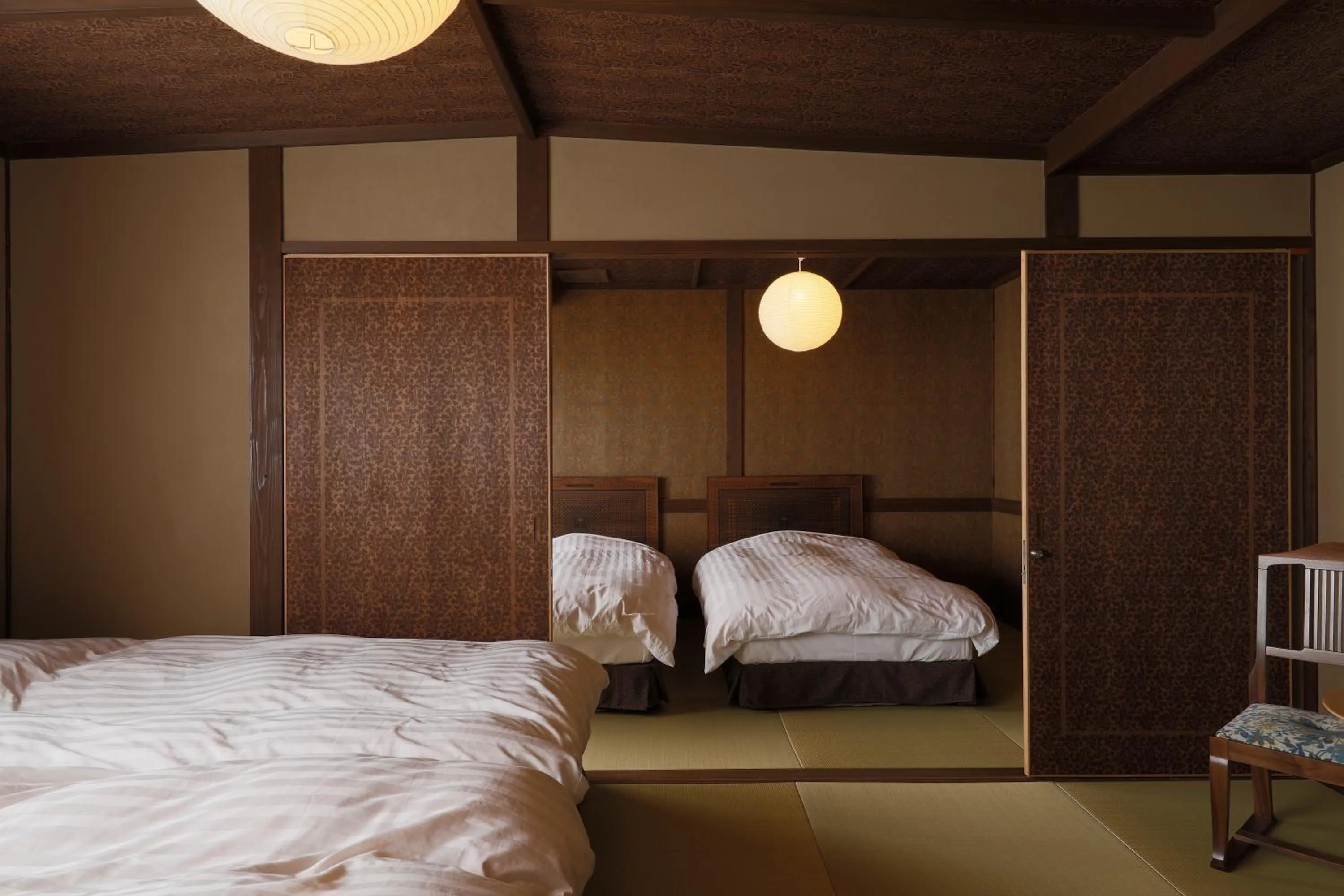 Bedroom, Bed in Yufuin Souan Kosumosu