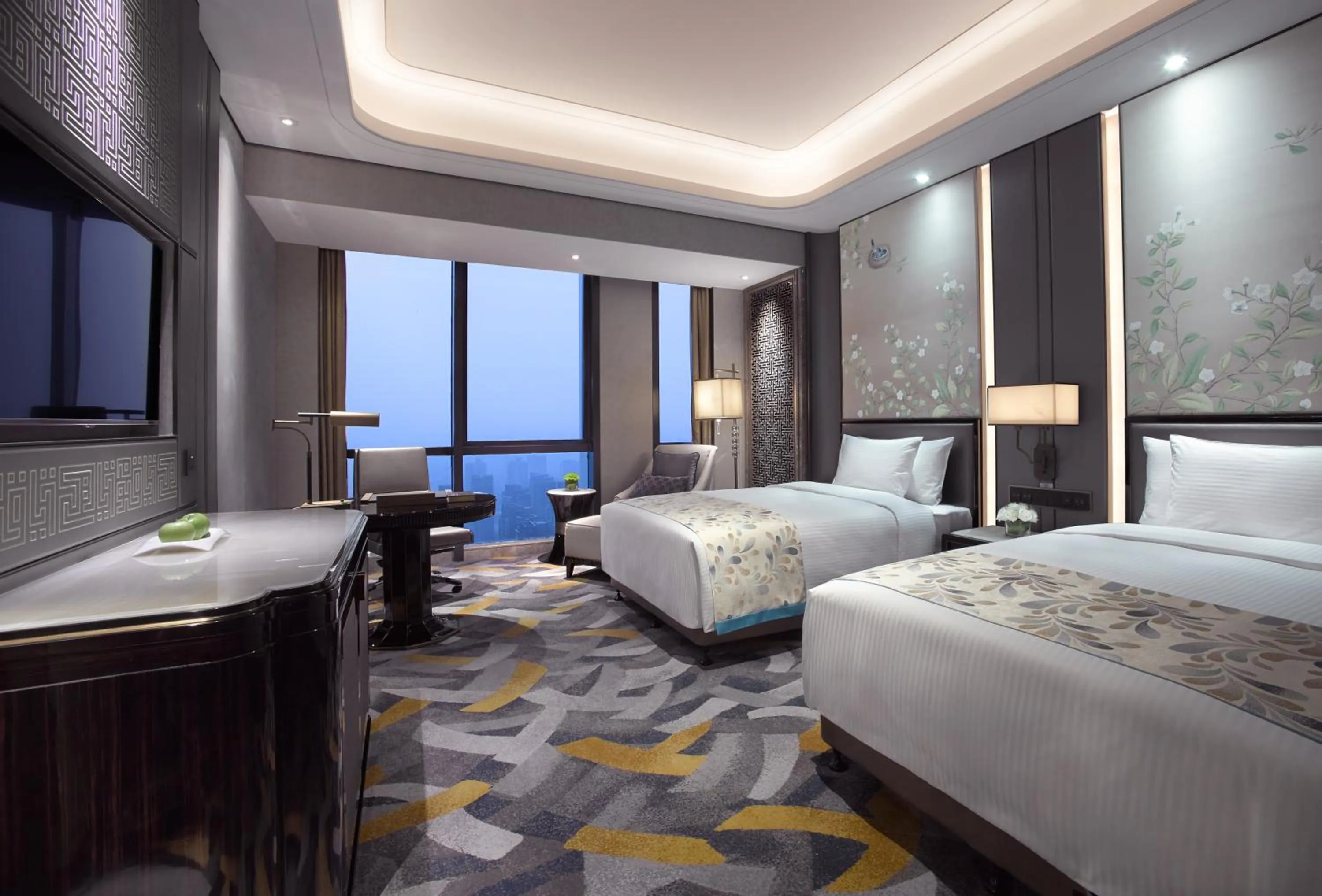 Photo of the whole room, Bed in Wanda Vista Zhengzhou