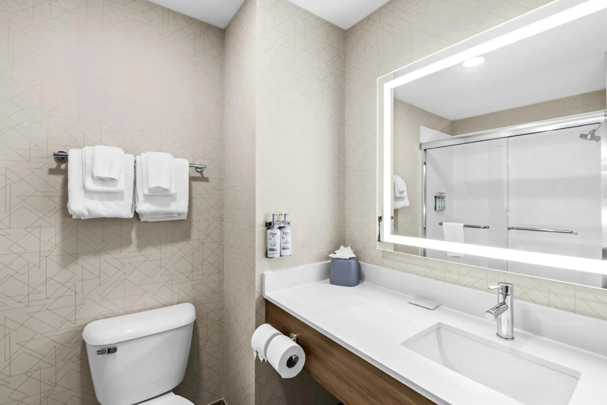 Bathroom in Holiday Inn Express Hotel & Suites Council Bluffs - Convention Center Area by IHG