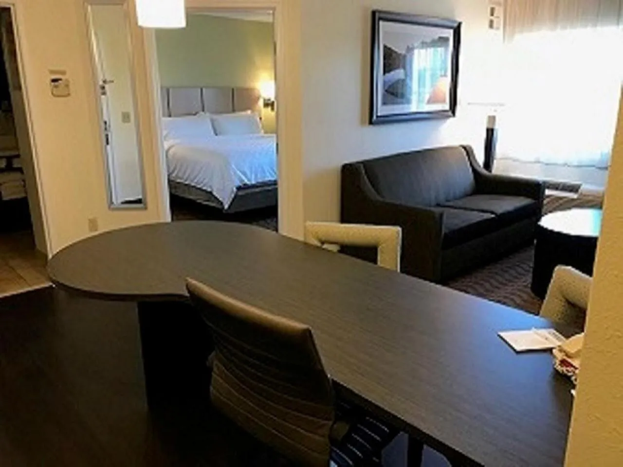 Living room, Bed in Candlewood Suites Fort Wayne - NW by IHG