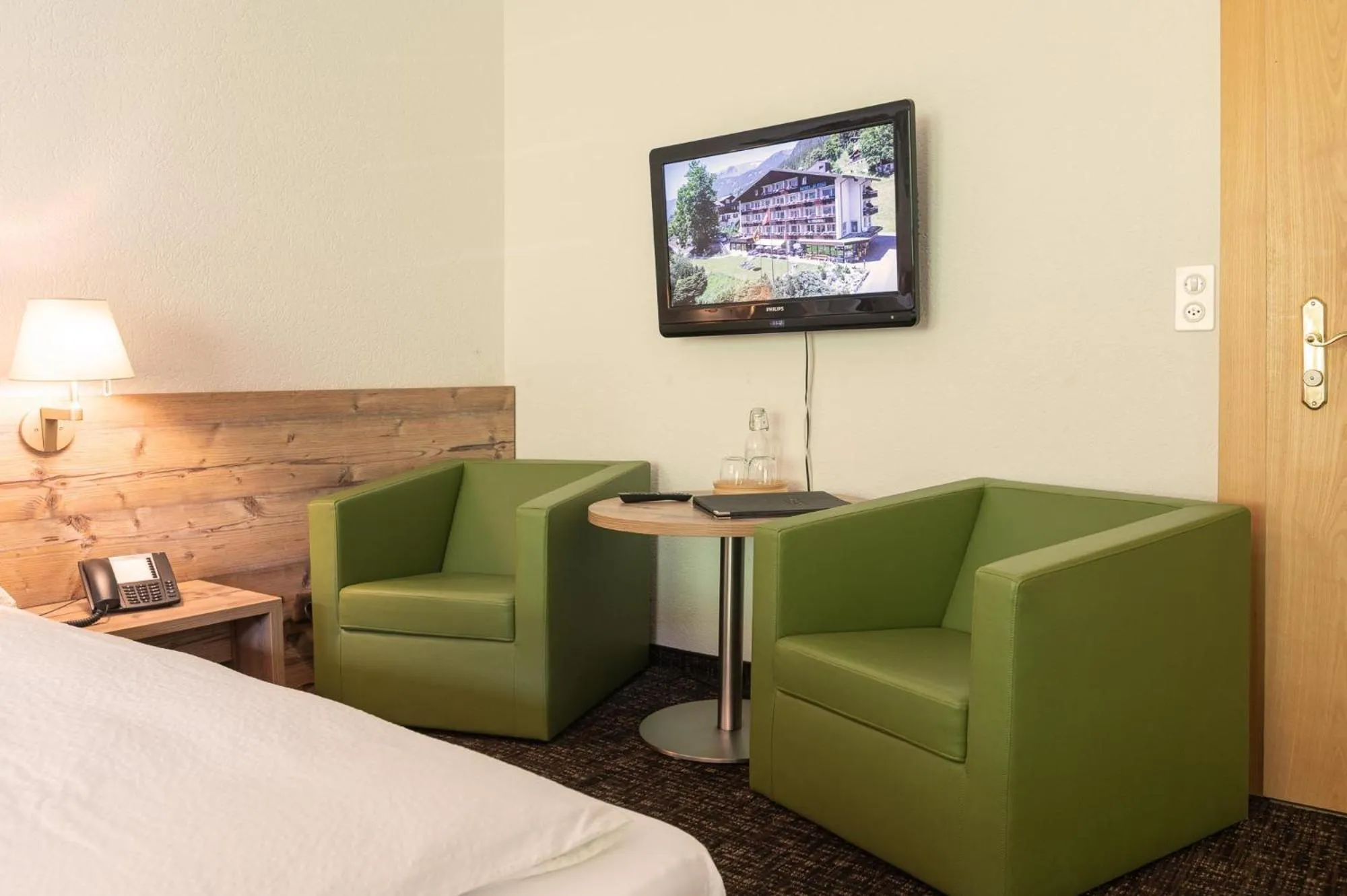 Photo of the whole room, Bed in Hotel Restaurant Alpina