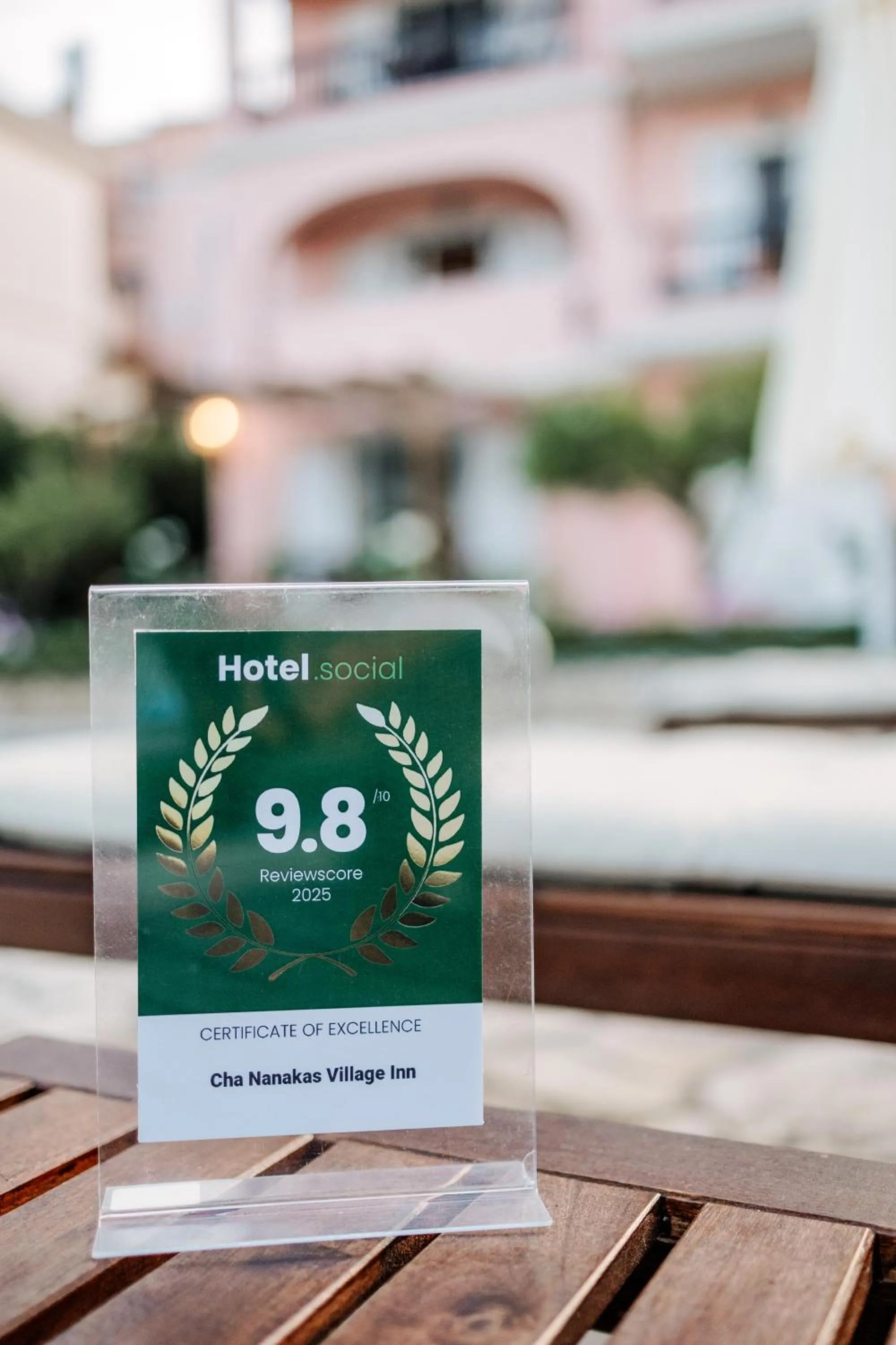 Certificate/Award in CHA Nanakas Village Inn