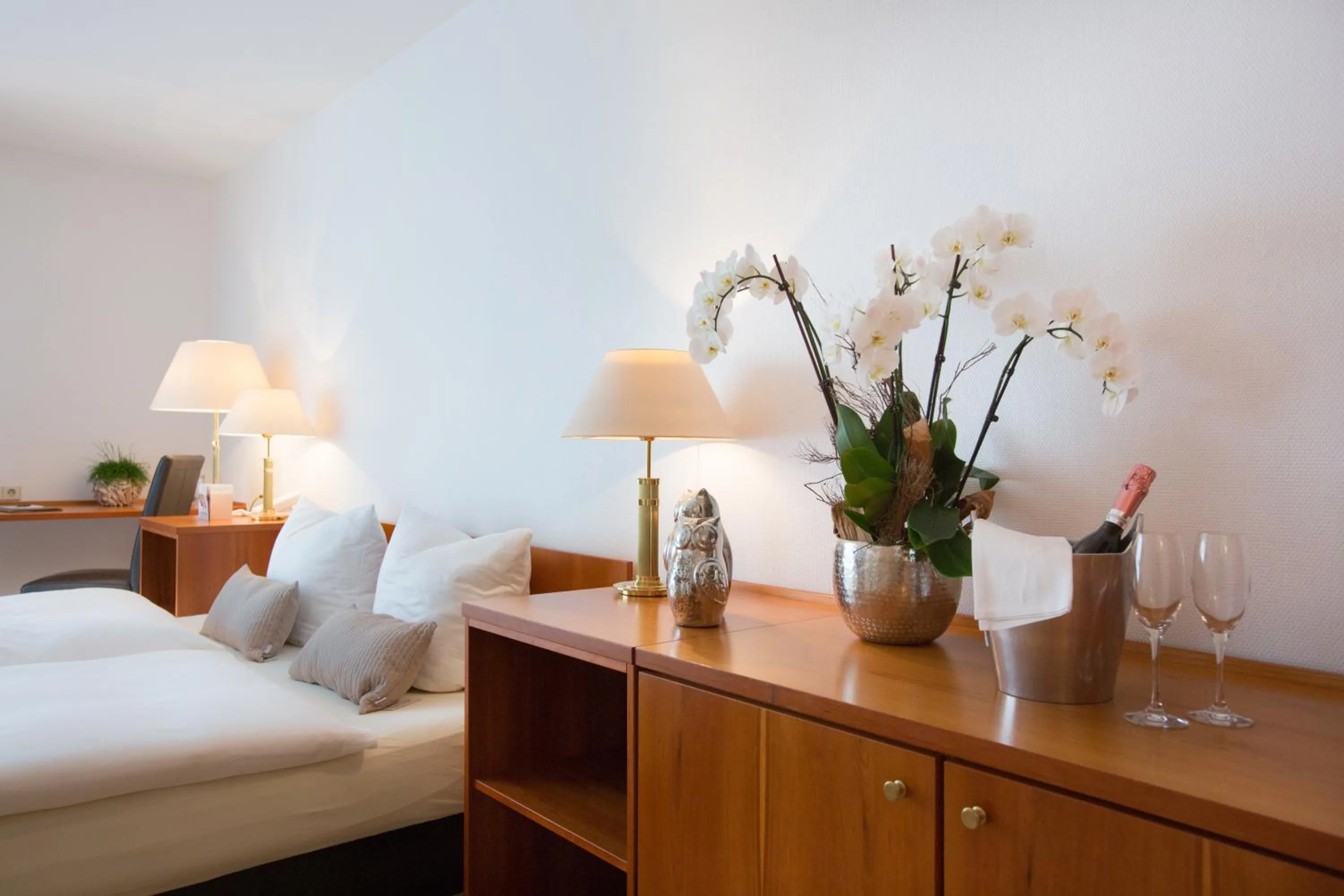 Decorative detail, Bed in Hotel & Restaurant Rose