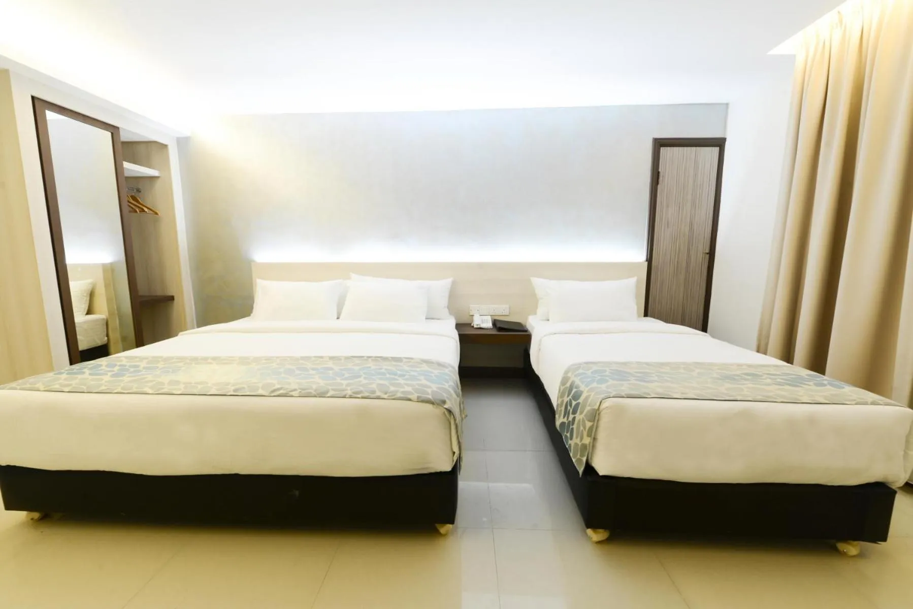 Bed in Samudra Hotel Kuching