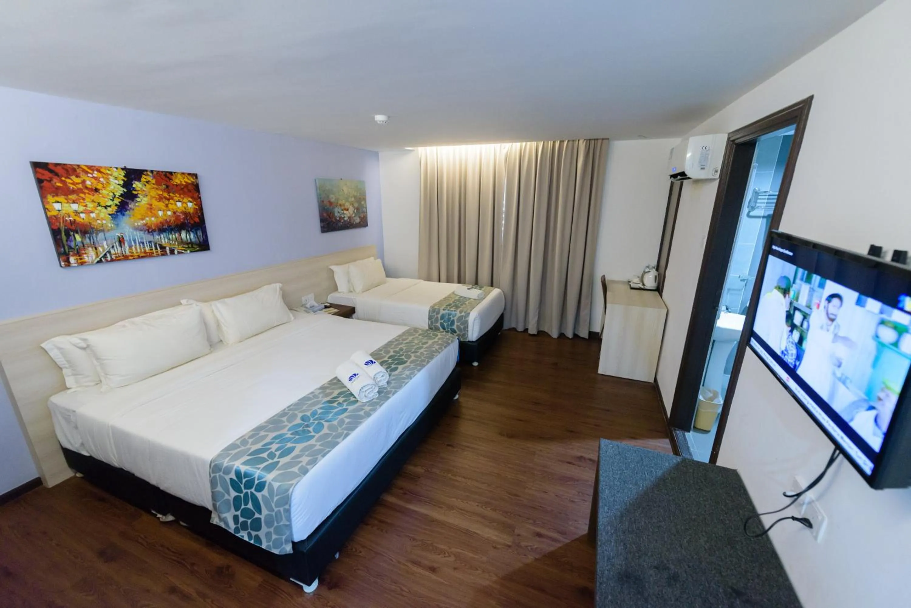 Bed in Samudra Hotel Kuching