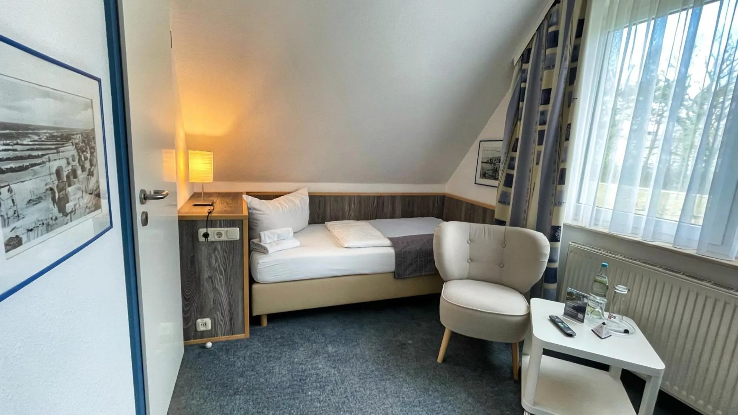 Photo of the whole room, Bed in Hotel & Restaurant Seebrücke