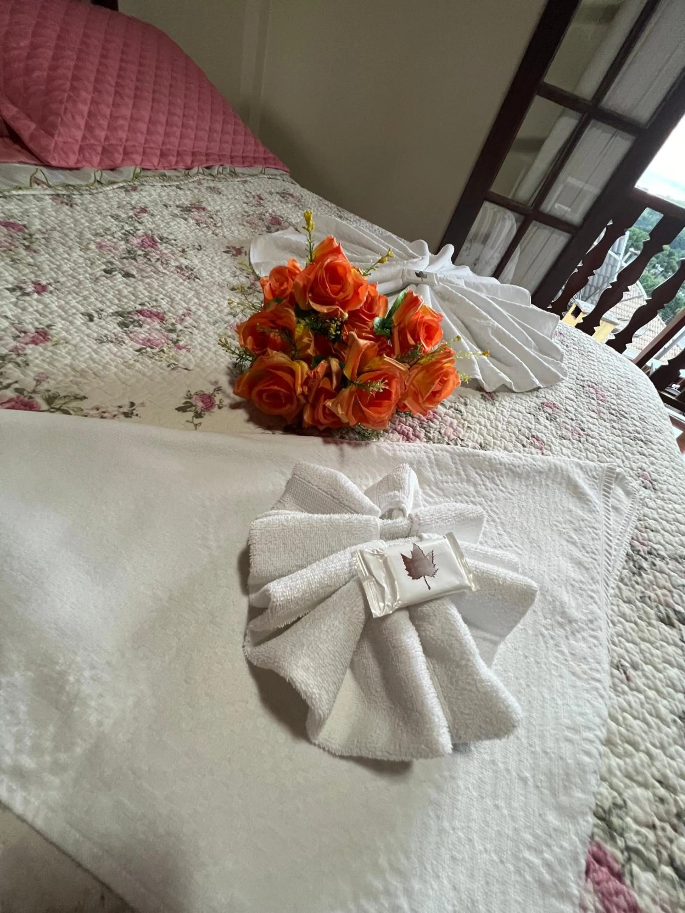 Bed in Pousada Heron