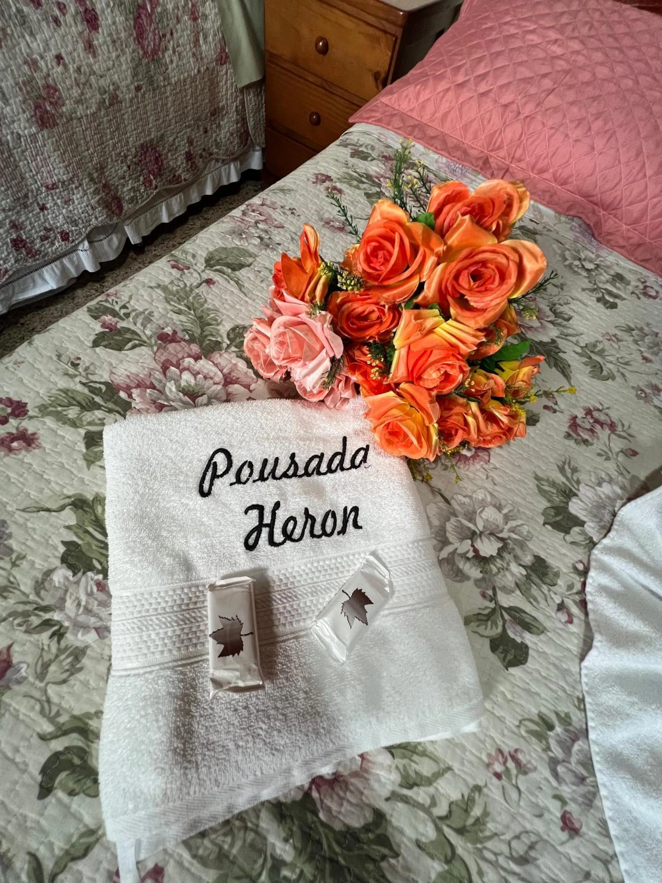 Bed in Pousada Heron