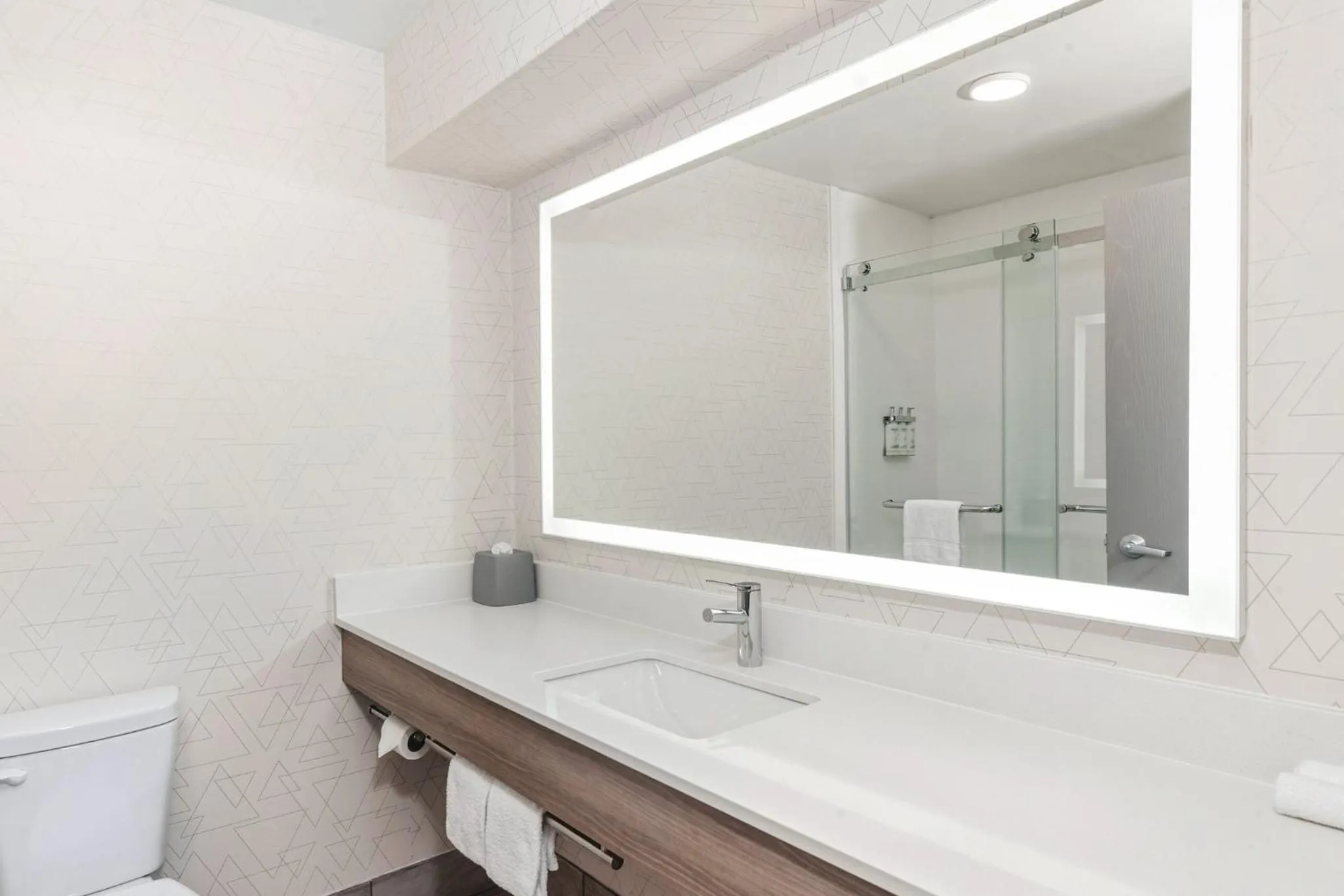 Shower in Holiday Inn Express Hotel & Suites Bloomington-Normal University Area by IHG