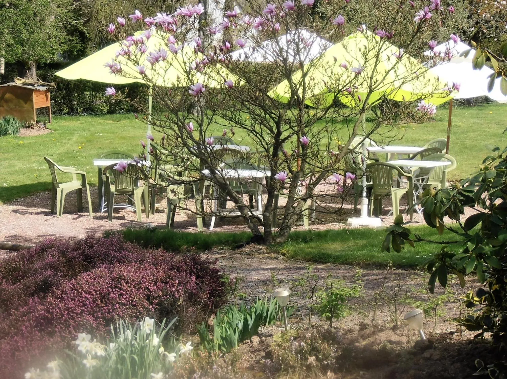 Garden view in Auberge d'Andaines