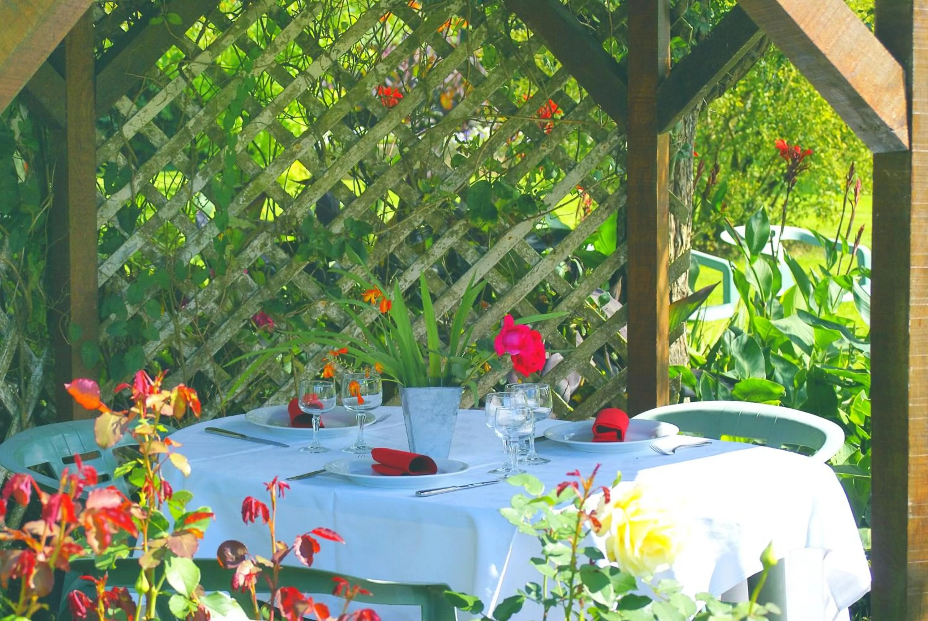 Garden view in Auberge d'Andaines