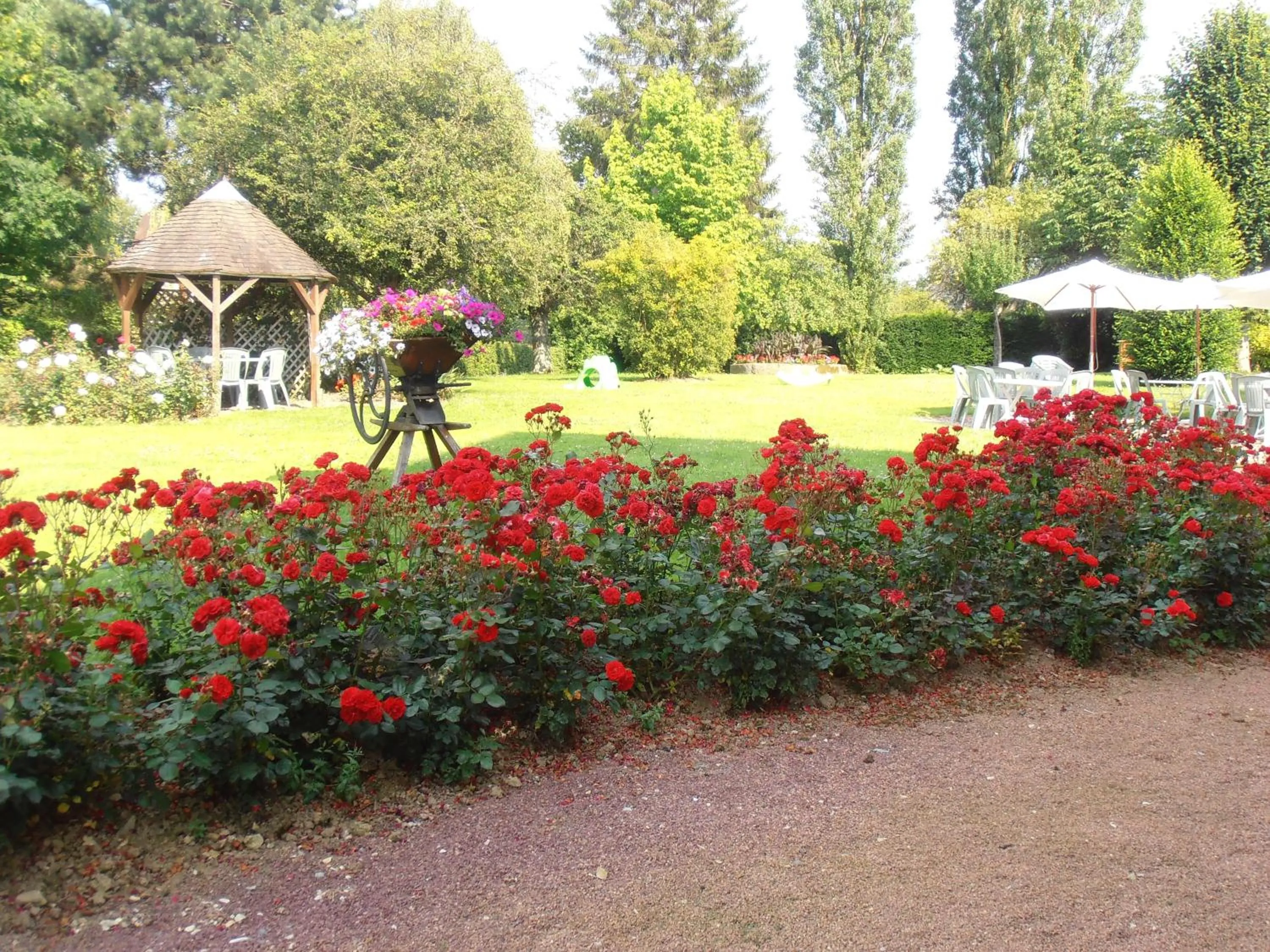 Garden view in Auberge d'Andaines