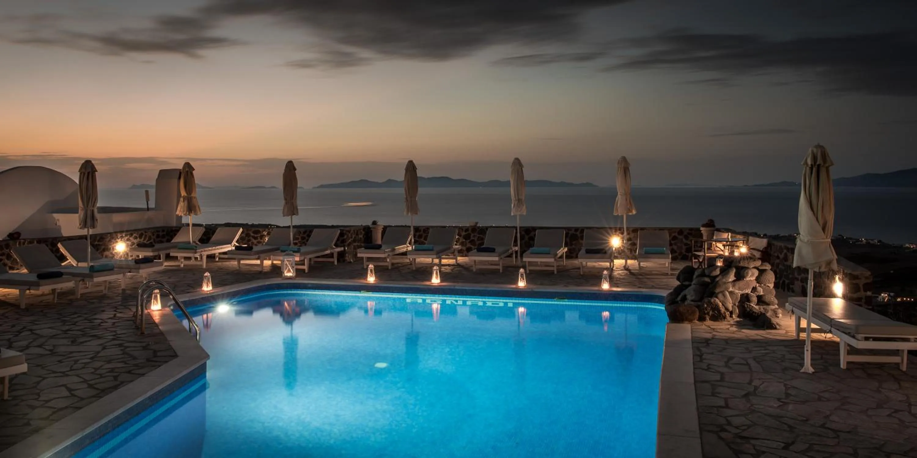 Swimming pool in Agnadi View Villa