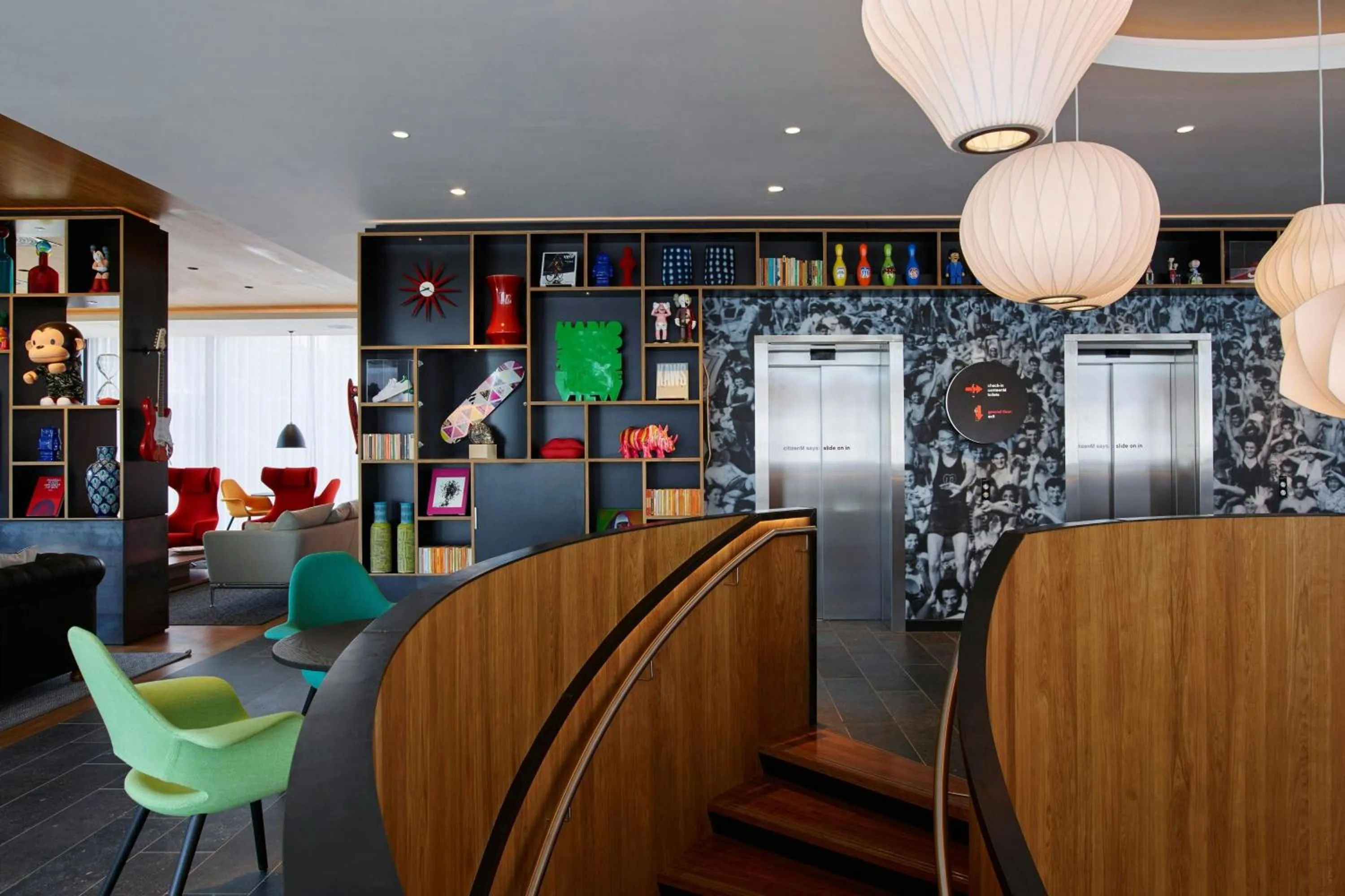 Lobby or reception in citizenM London Shoreditch