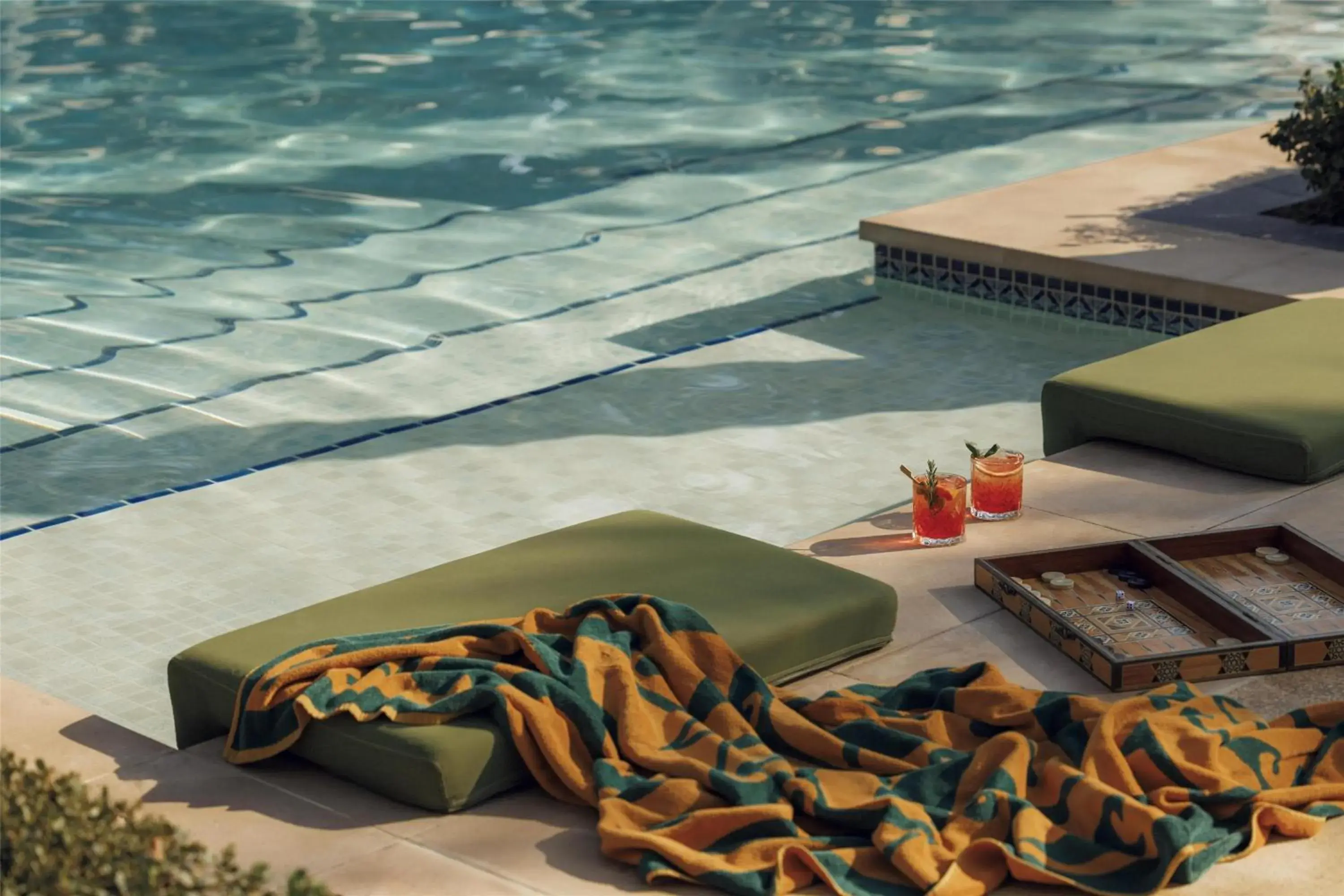 Pool view in One&Only Royal Mirage Resort Dubai Pool view in One&Only Royal Mirage Resort Dubai