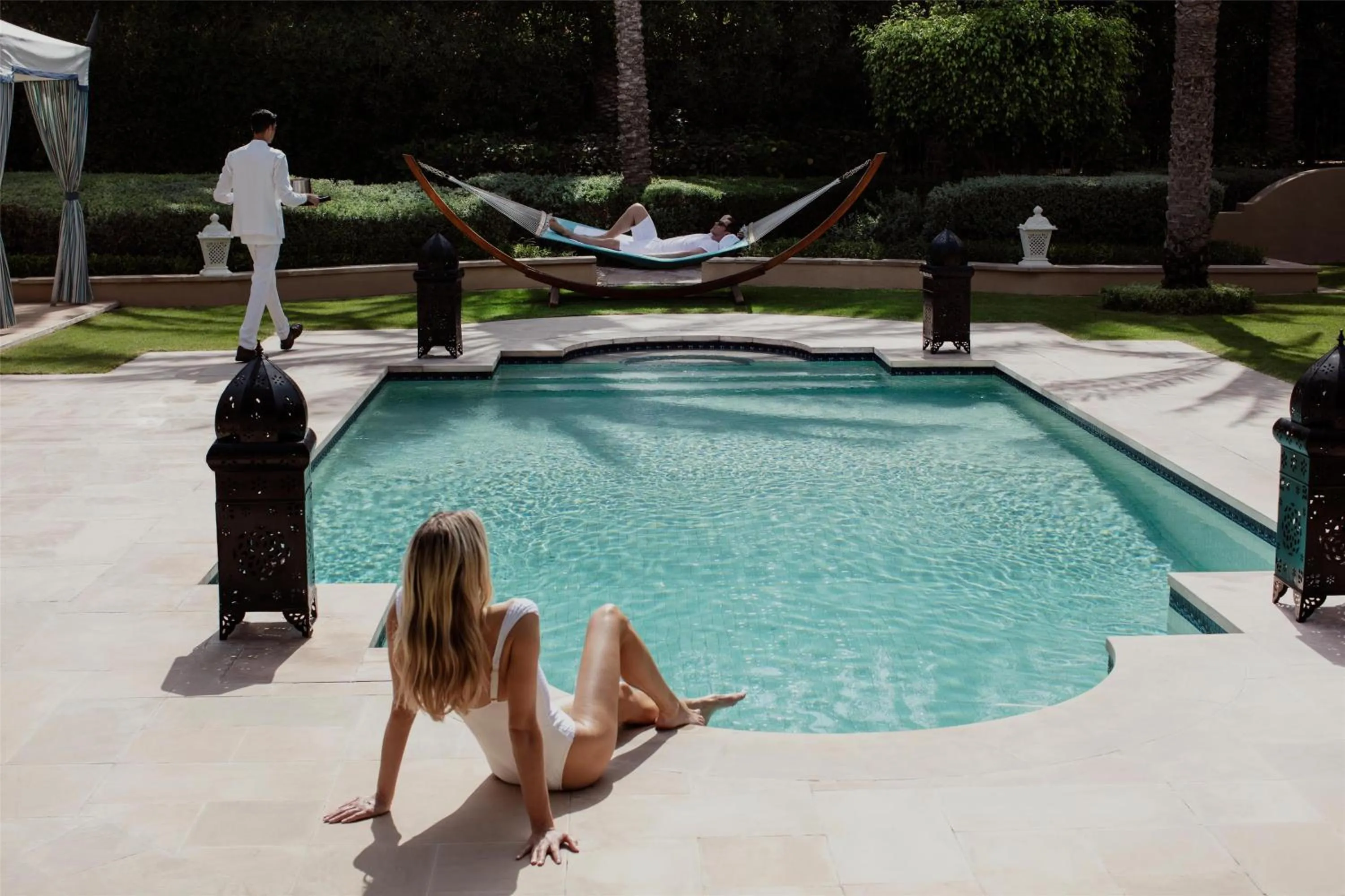 Pool view in One&Only Royal Mirage Resort Dubai