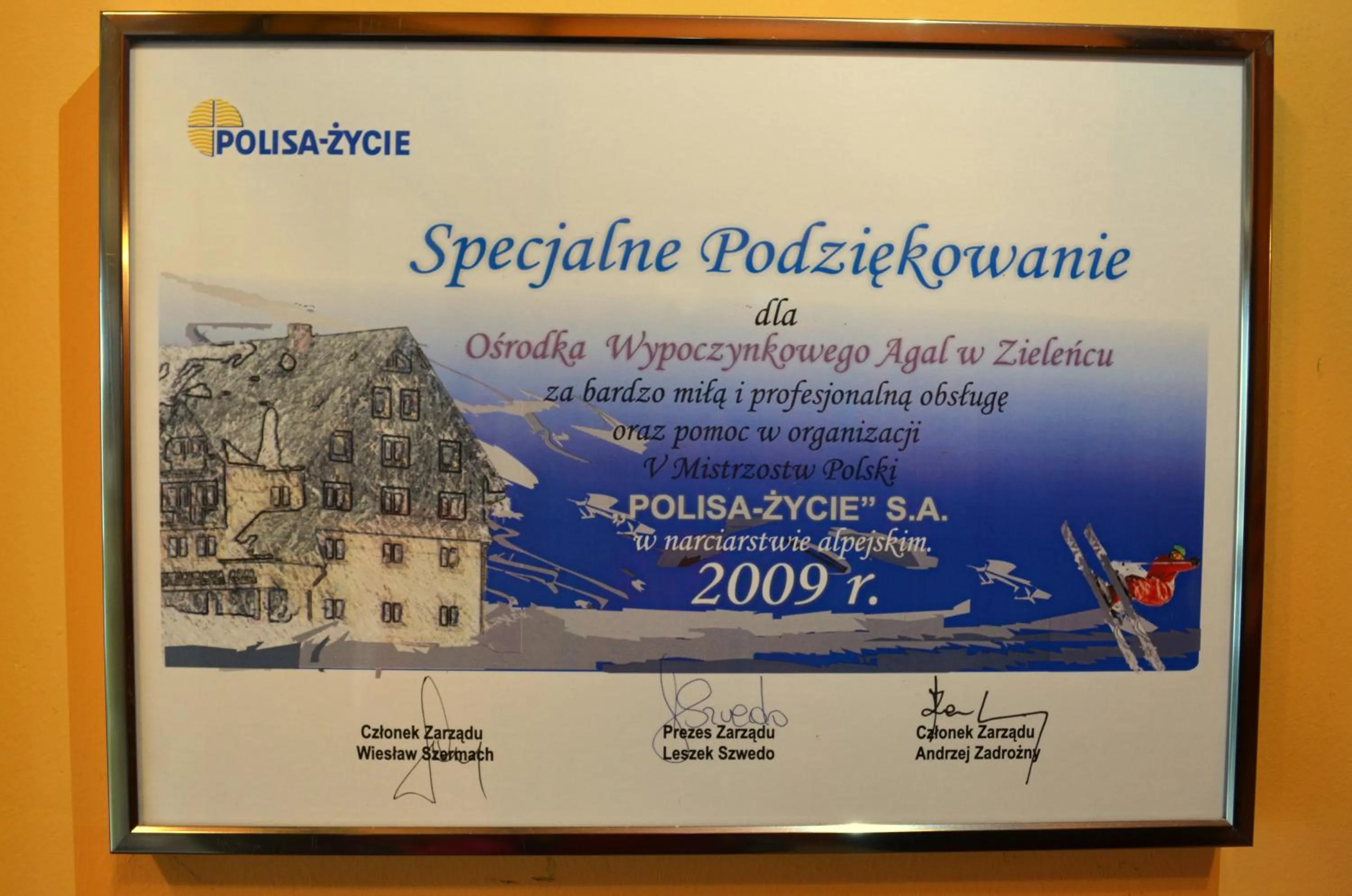 Certificate/Award in Agal Zieleniec