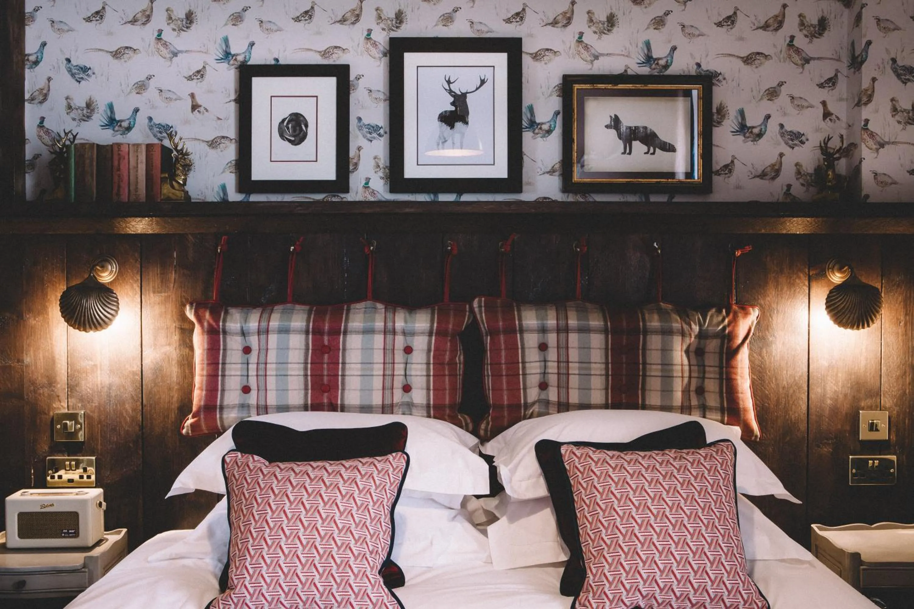 Decorative detail, Bed in The Stag at Stow