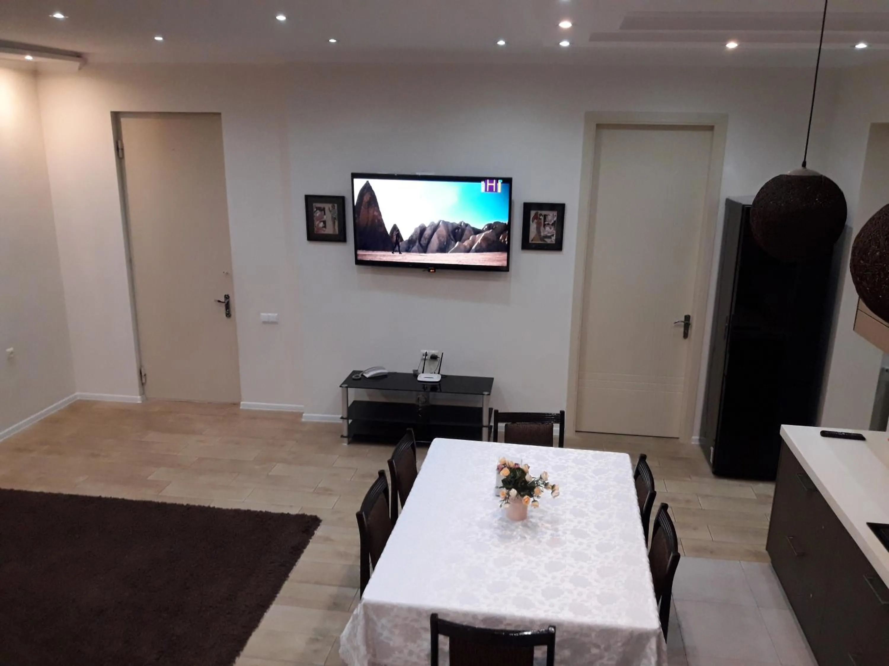 Kitchen or kitchenette in Tskaltubo Apartment Mirian Mepe