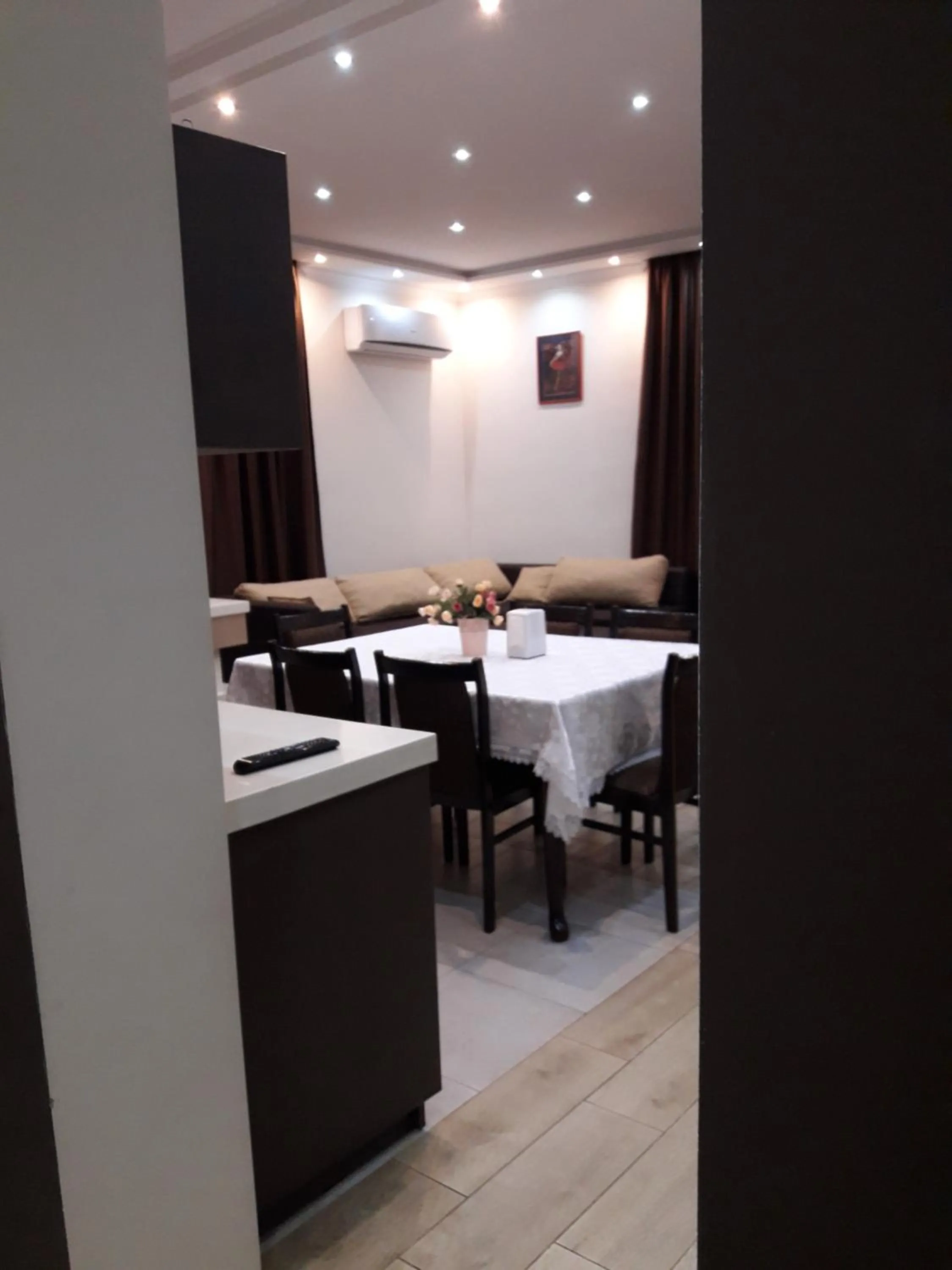Kitchen or kitchenette in Tskaltubo Apartment Mirian Mepe
