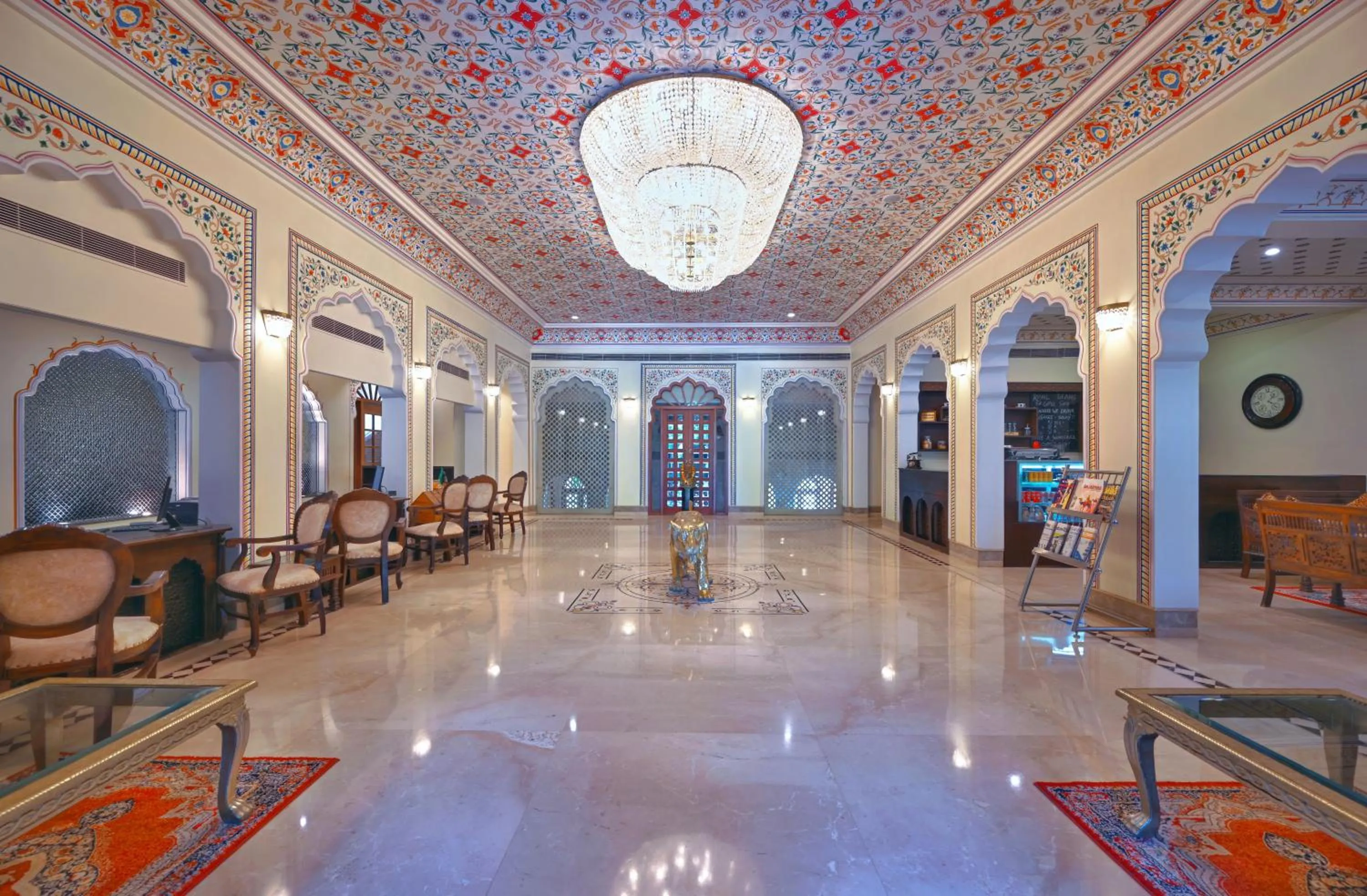 Lobby or reception in The Tigress, Ranthambore