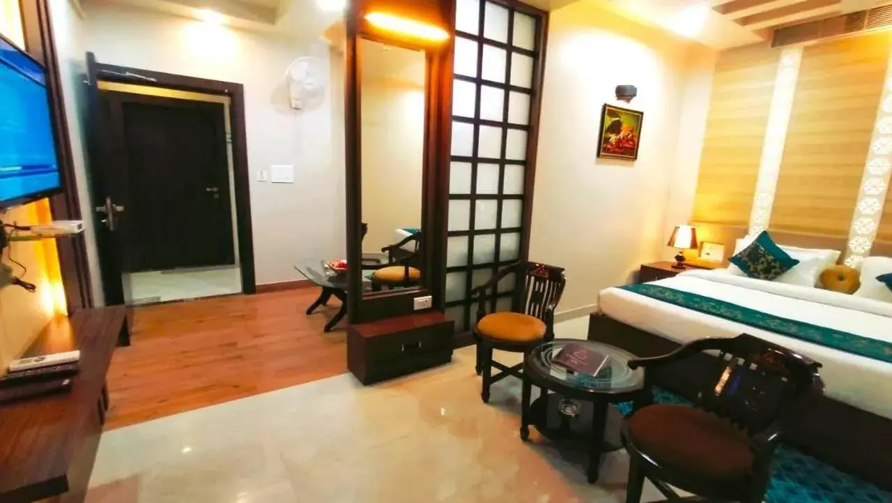 Living room, Bed in Hotel Ozas Grand Living room, Bed in Hotel Ozas Grand