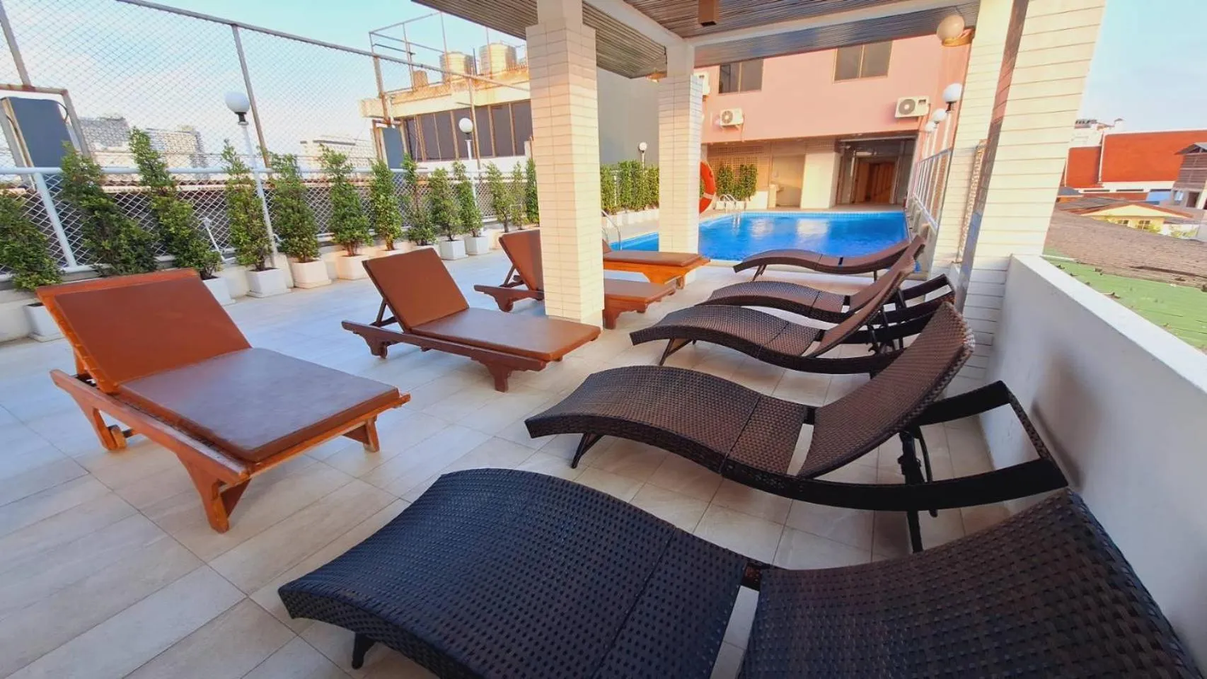 Pool view in Mike Hotel