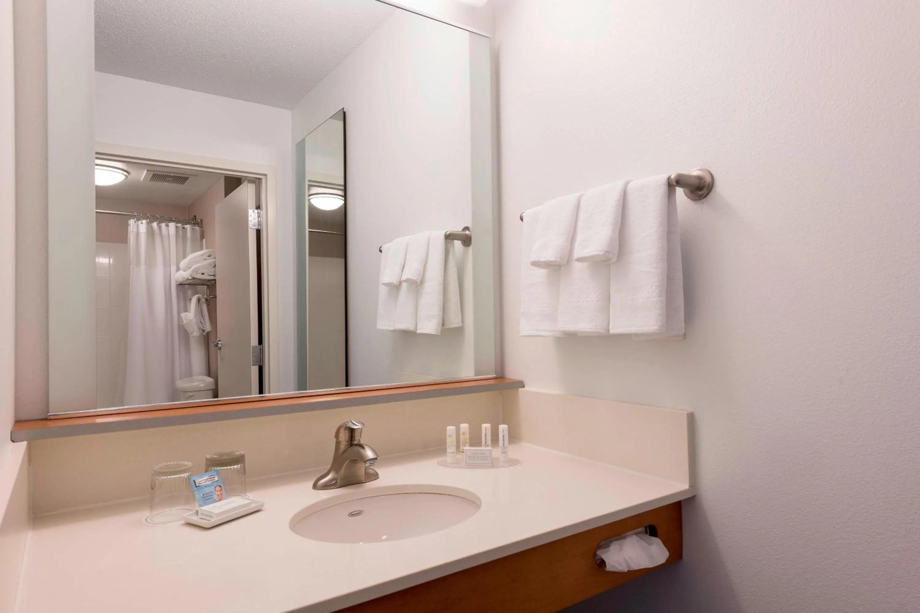 Bathroom in SpringHill Suites Detroit Auburn Hills