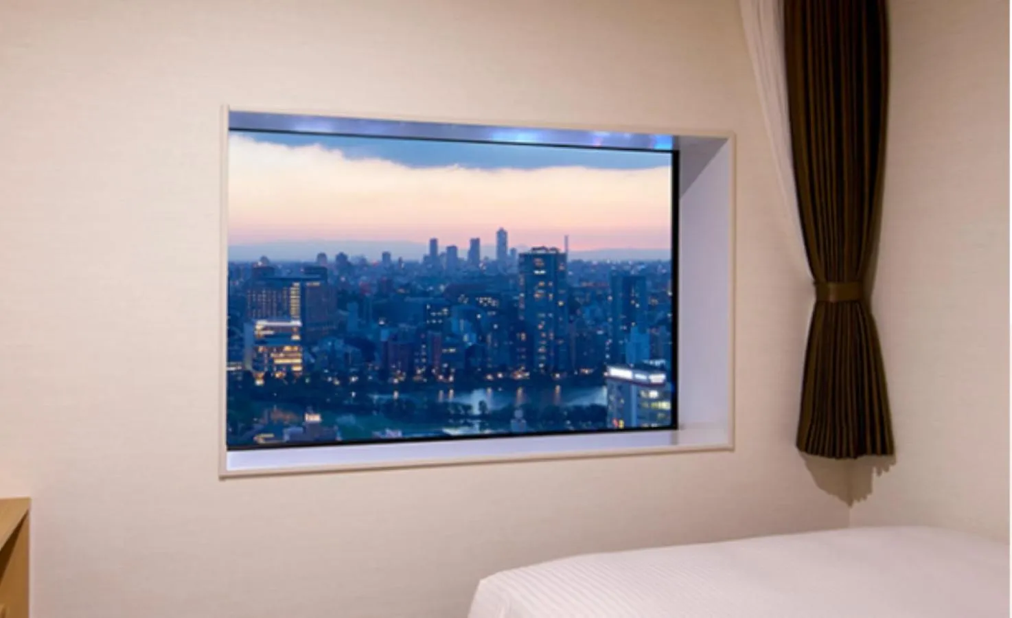 View (from property/room), Bed in Hotel Crown Hills Ueno Premier