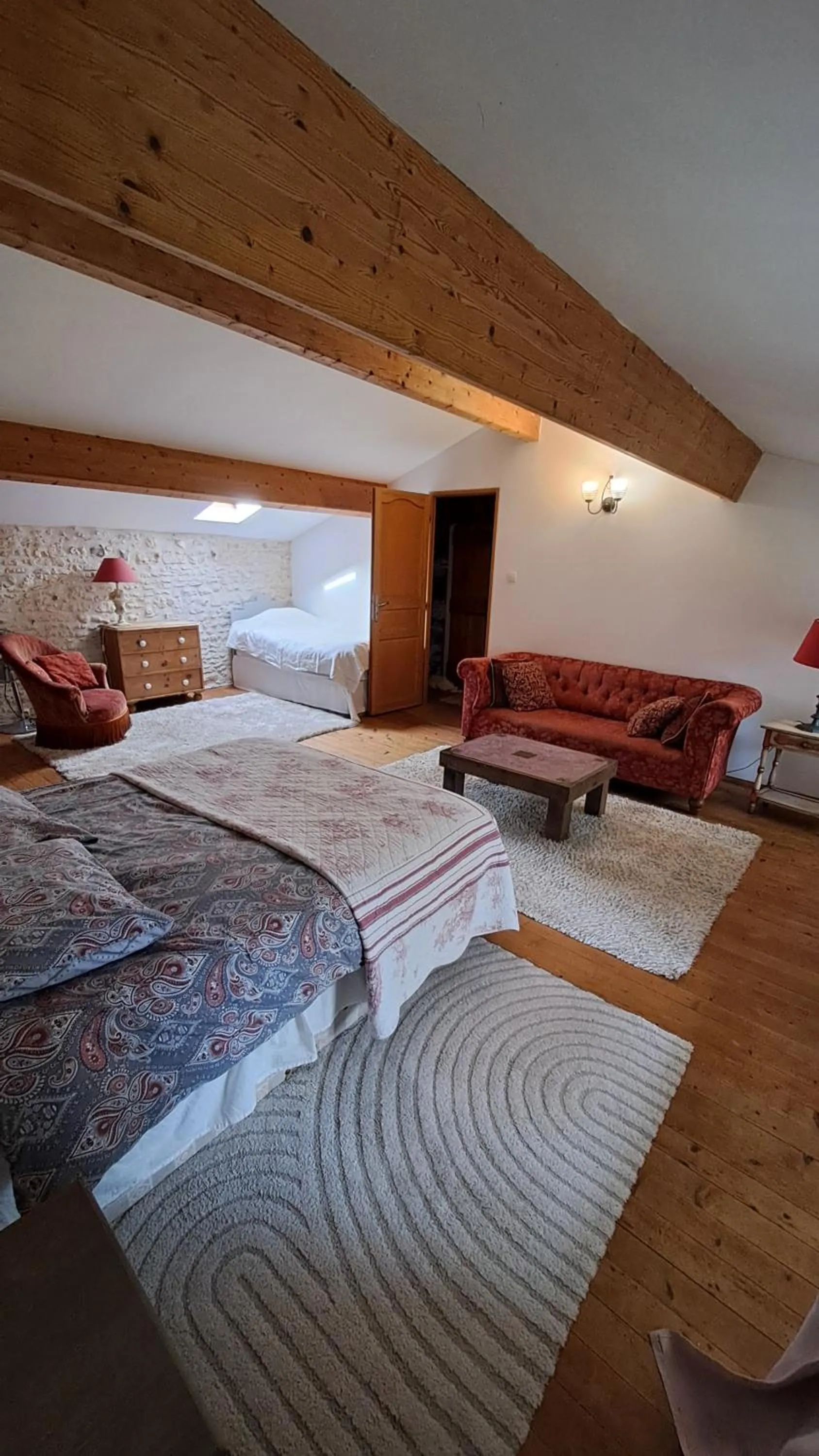 Bed in Gite du Calme 3 Star Bed & Breakfast Cognac