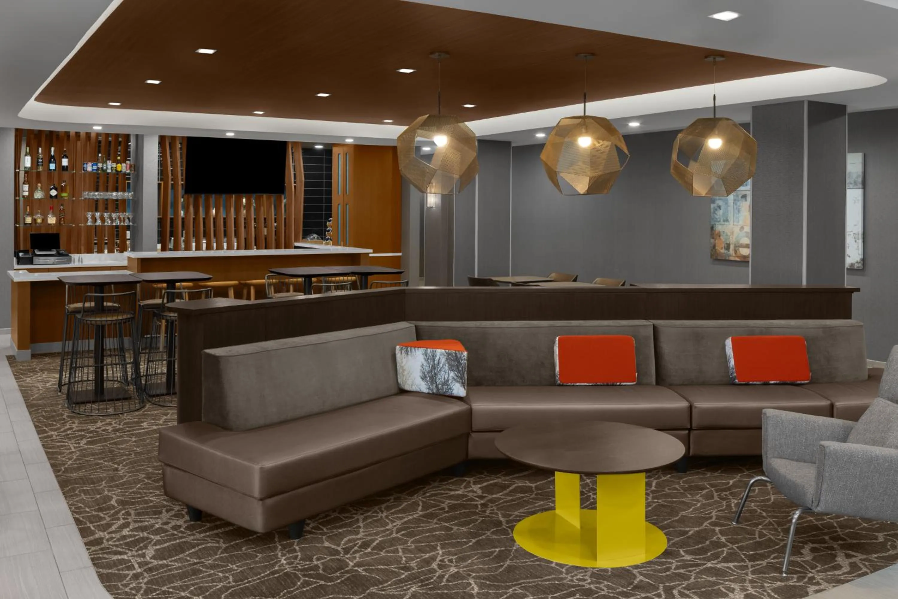 Seating area in SpringHill Suites by Marriott Grand Rapids Airport Southeast