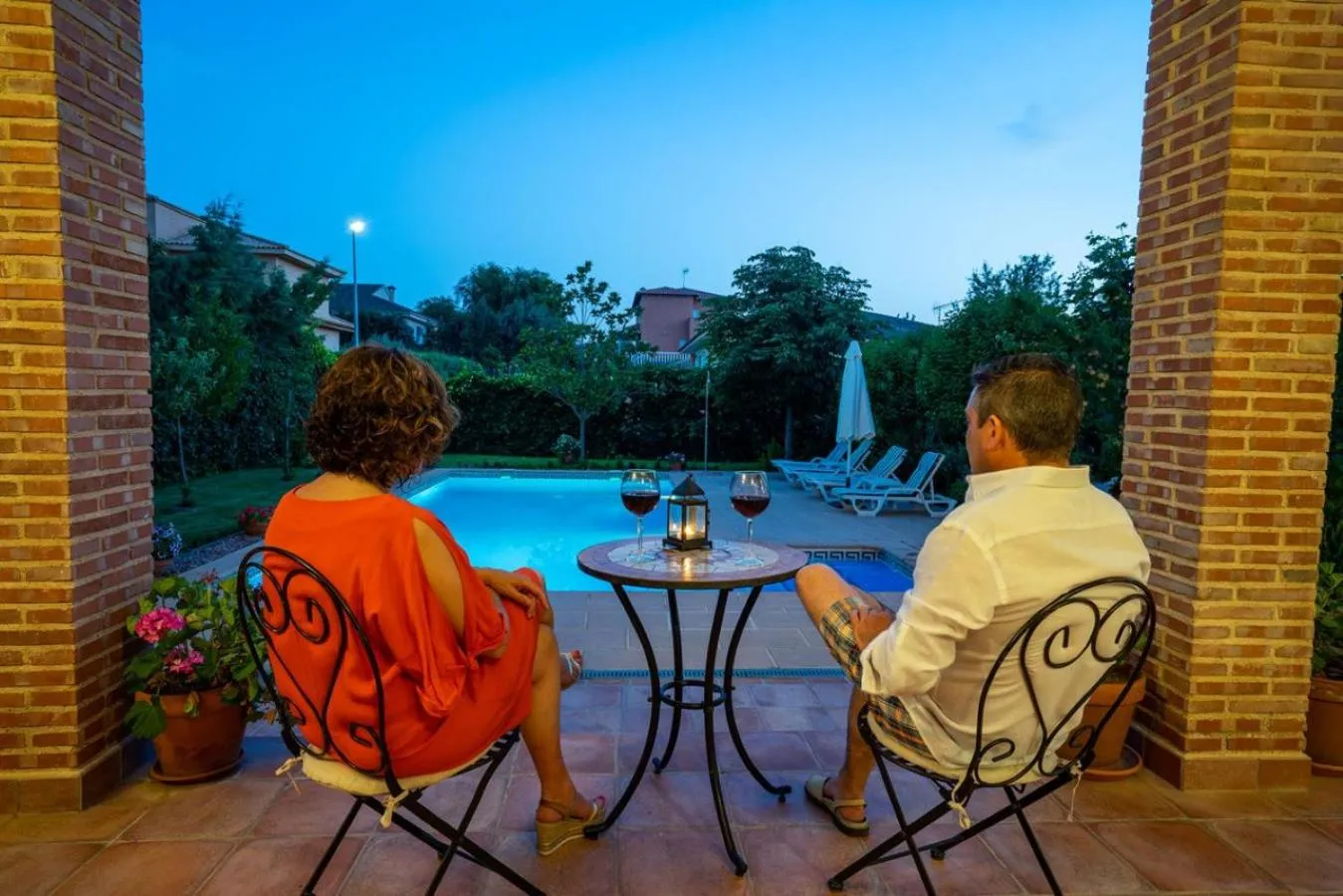 Pool view in Villa Marín Toledo