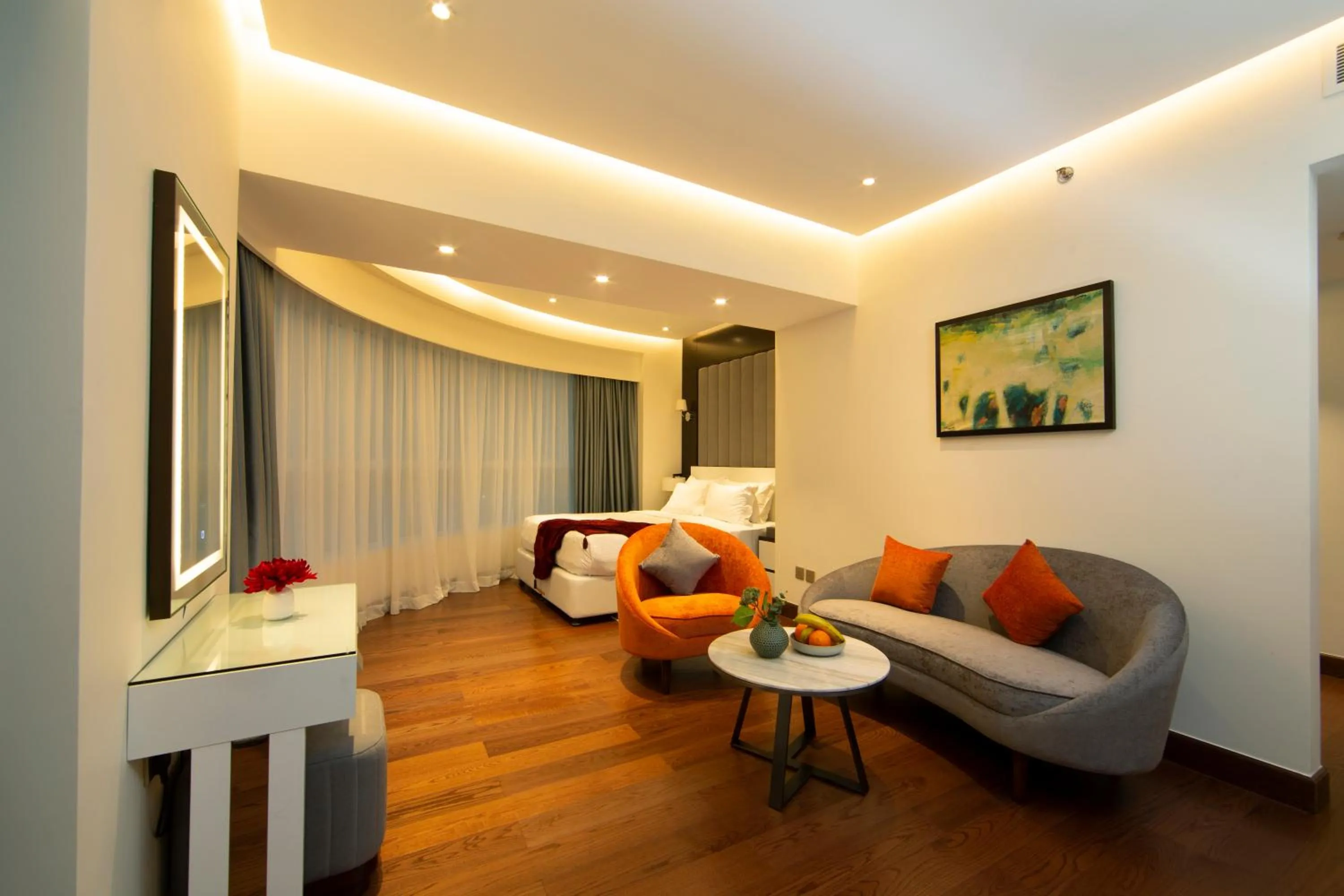 Photo of the whole room in Number One Tower Suites