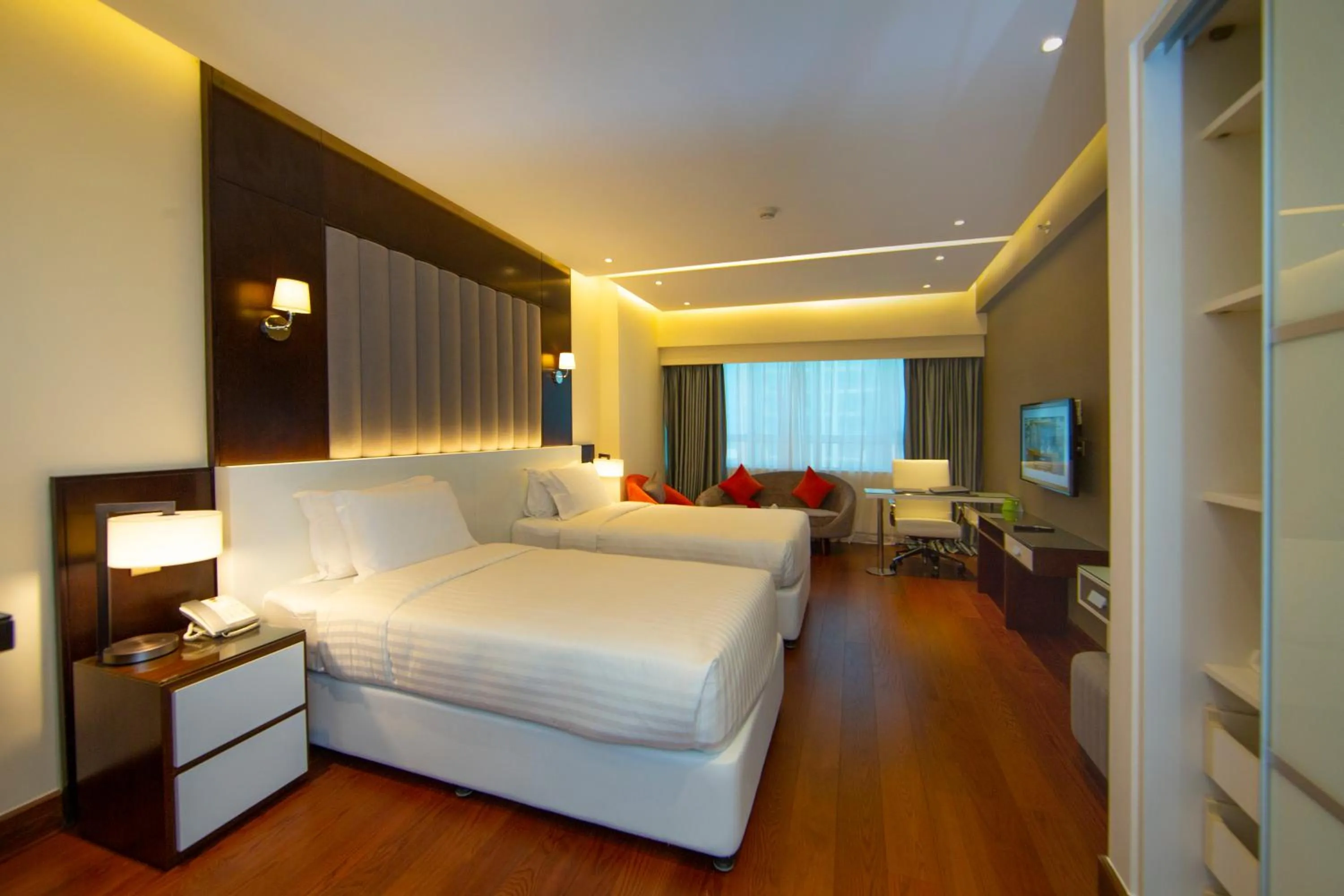 Bed in Number One Tower Suites