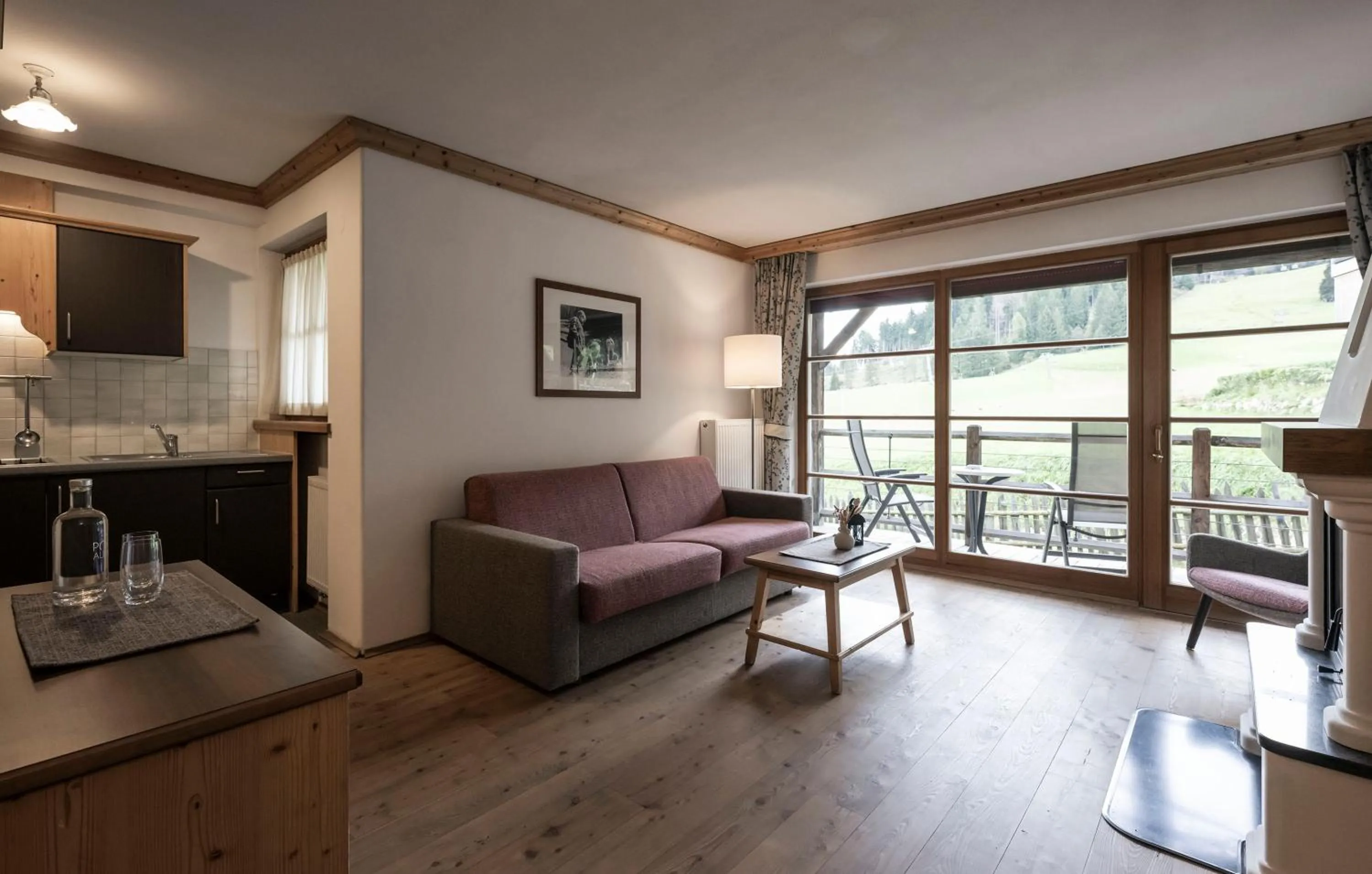 Living room in Post Alpina - Family Mountain Chalets