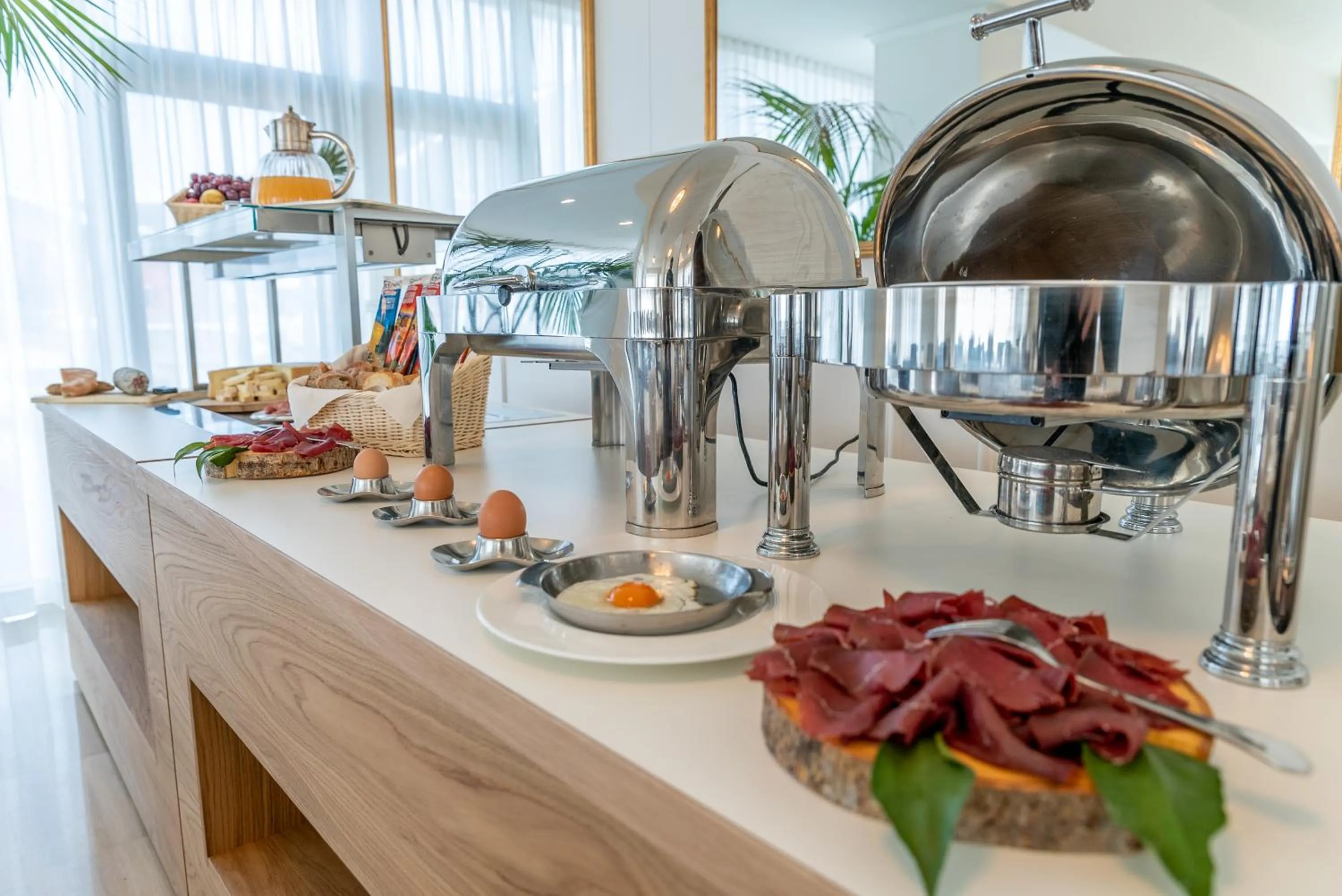 Buffet breakfast in Cristallo Wellness Hotel