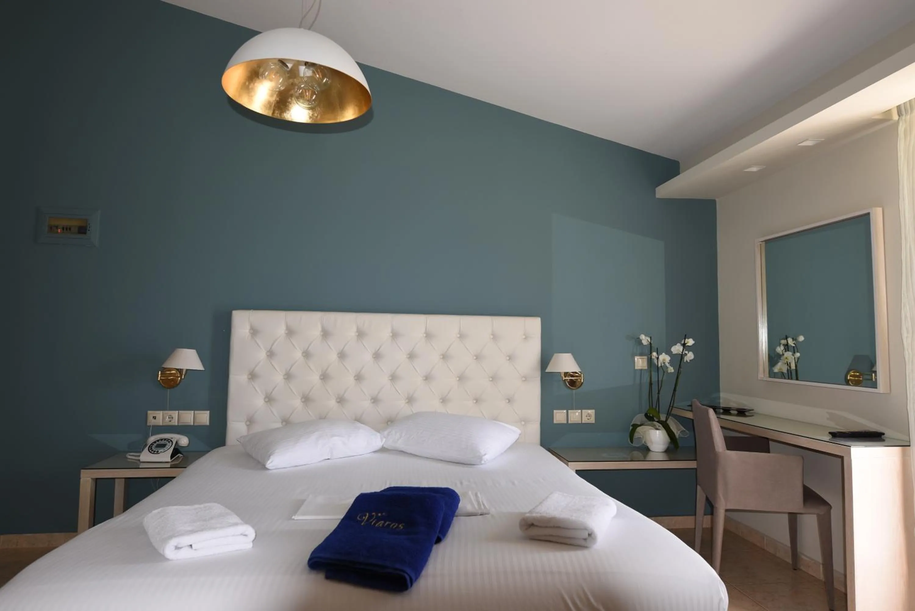 Bed in Viaros Hotel Apartments