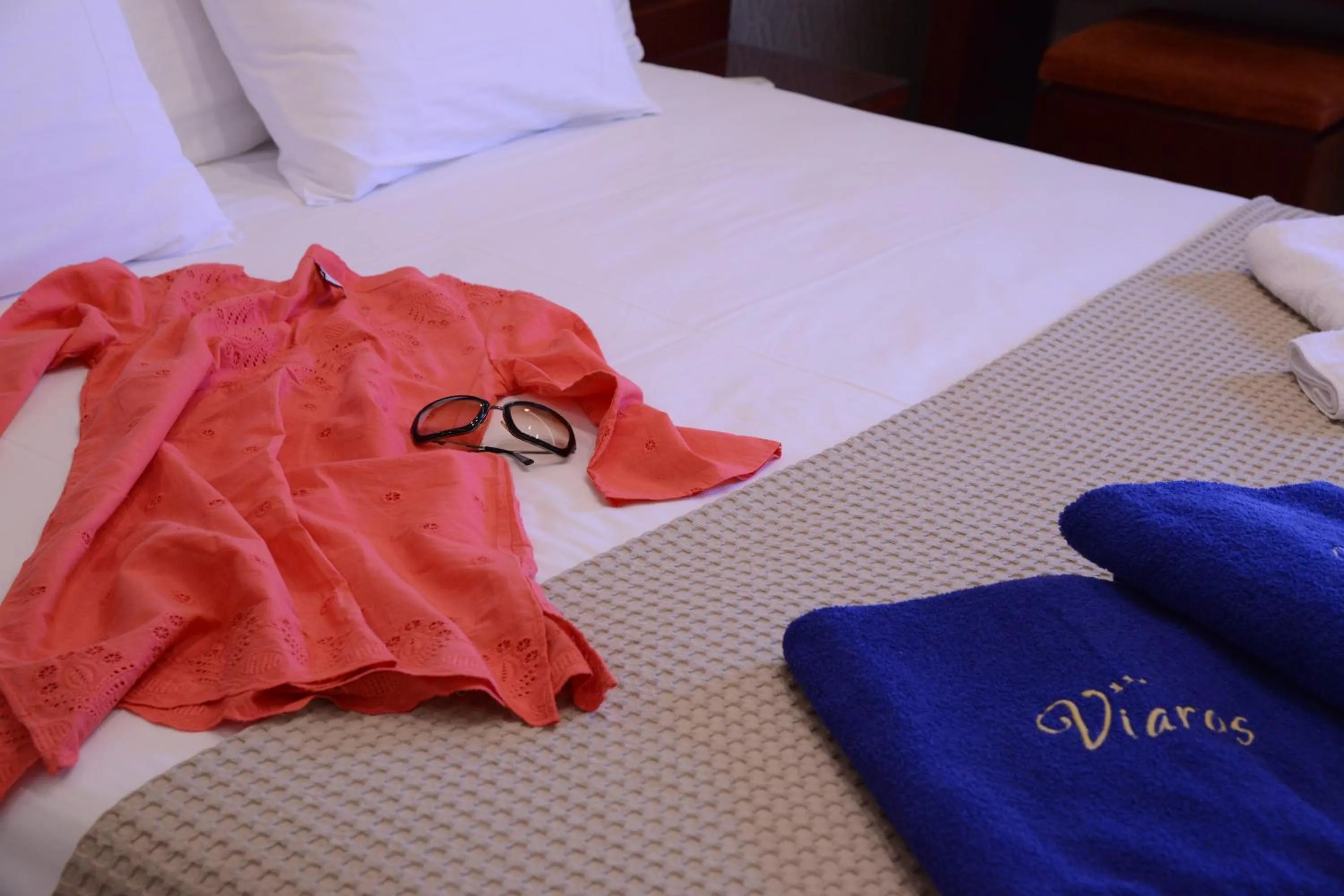 Bed in Viaros Hotel Apartments