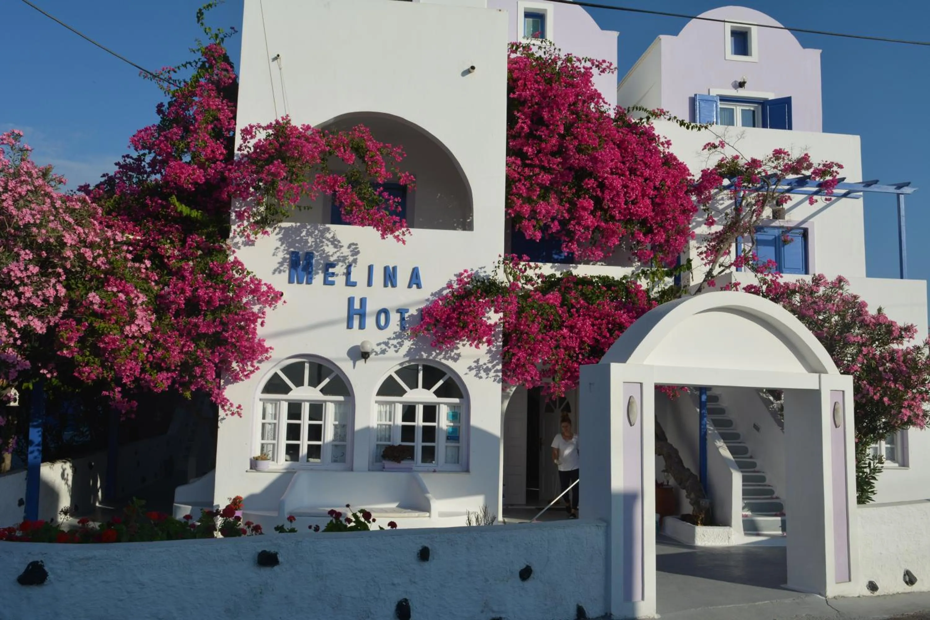 Facade/entrance in Melina Hotel