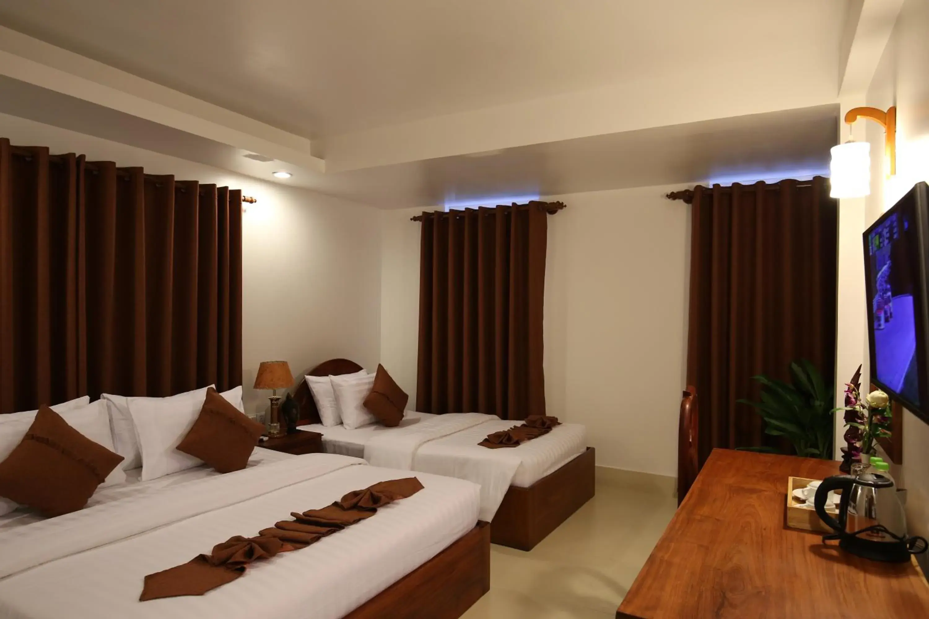 Garden view, Bed in Holy Angkor Hotel Garden view, Bed in Holy Angkor Hotel