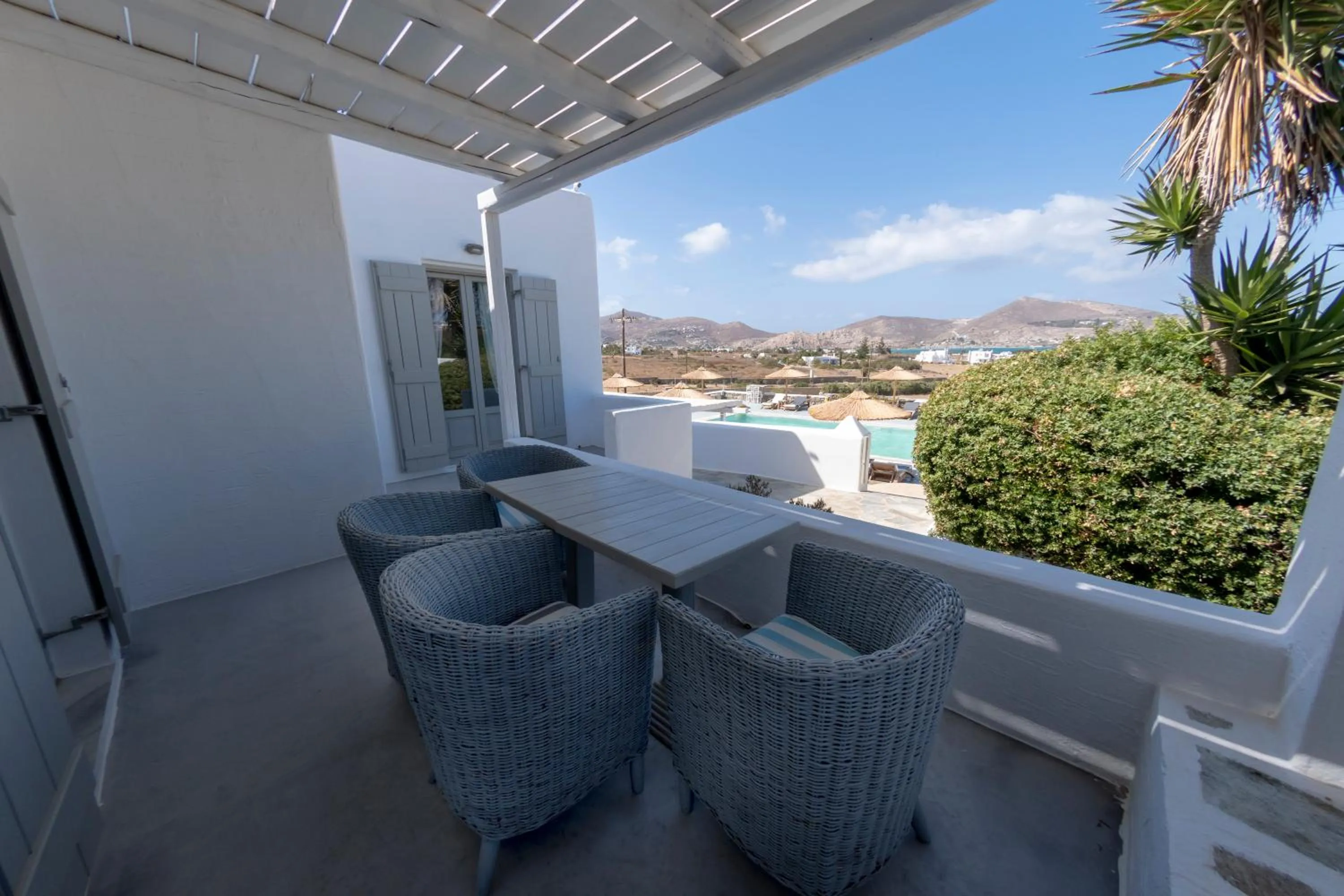 Pool view in Anemoi Resort