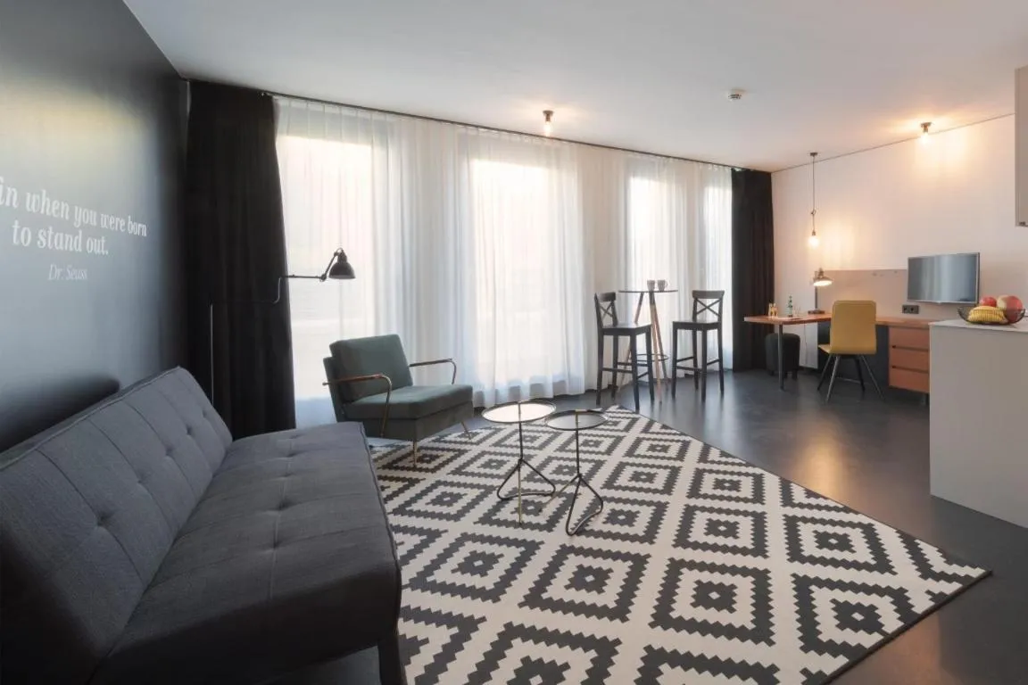Living room in Brera Serviced Apartments Munich Schwabing